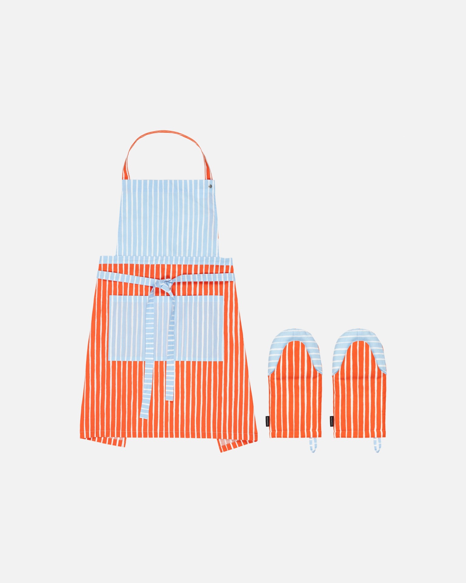 Piccolo, Kitchen textile set, white, tomato red, lt.blue,