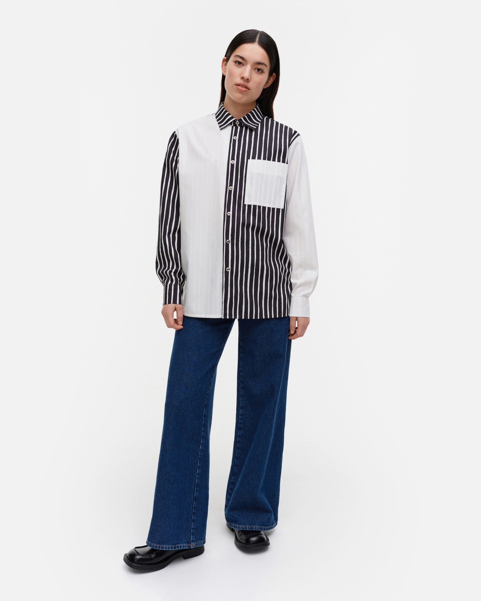Jokapoika Multi, Kioski cotton shirt, multicolor black,