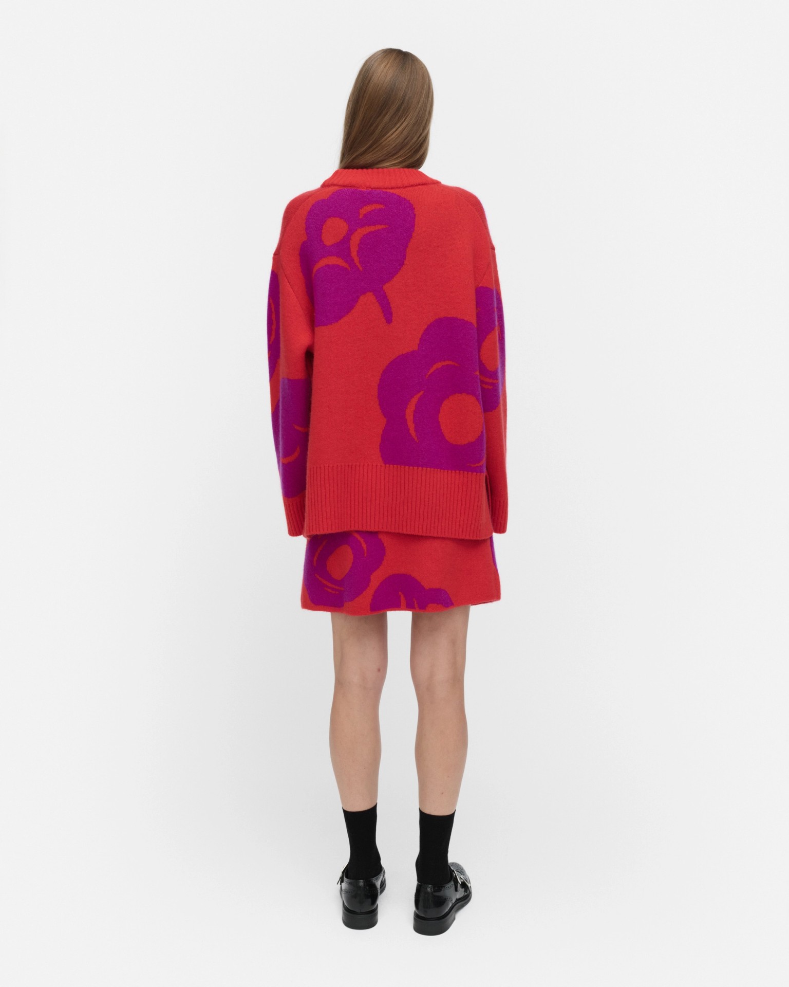Kartakteri Tumma, Knitted pullover, red, purple,
