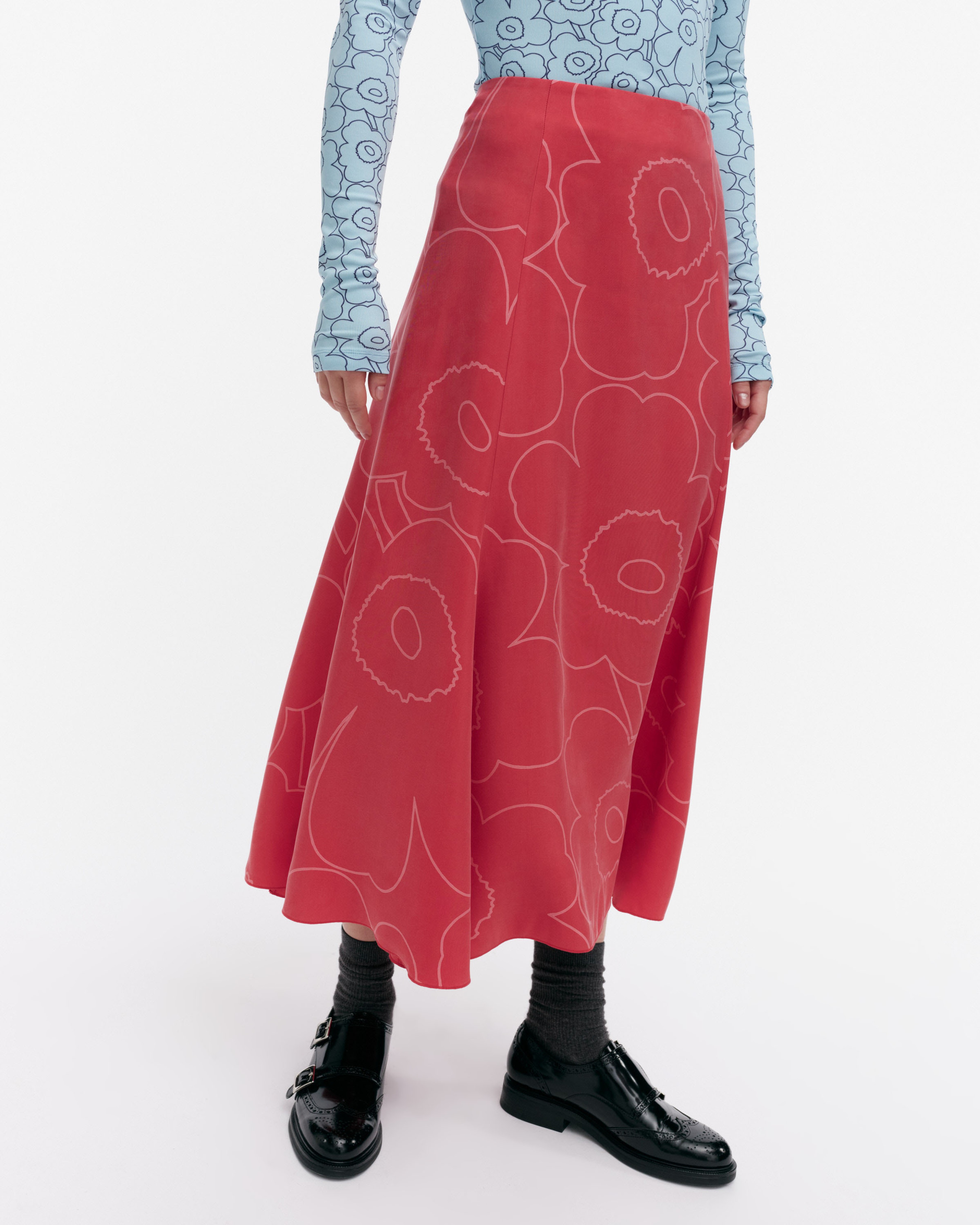 Muovaus Piirto Unikko, Skirt, red, red,