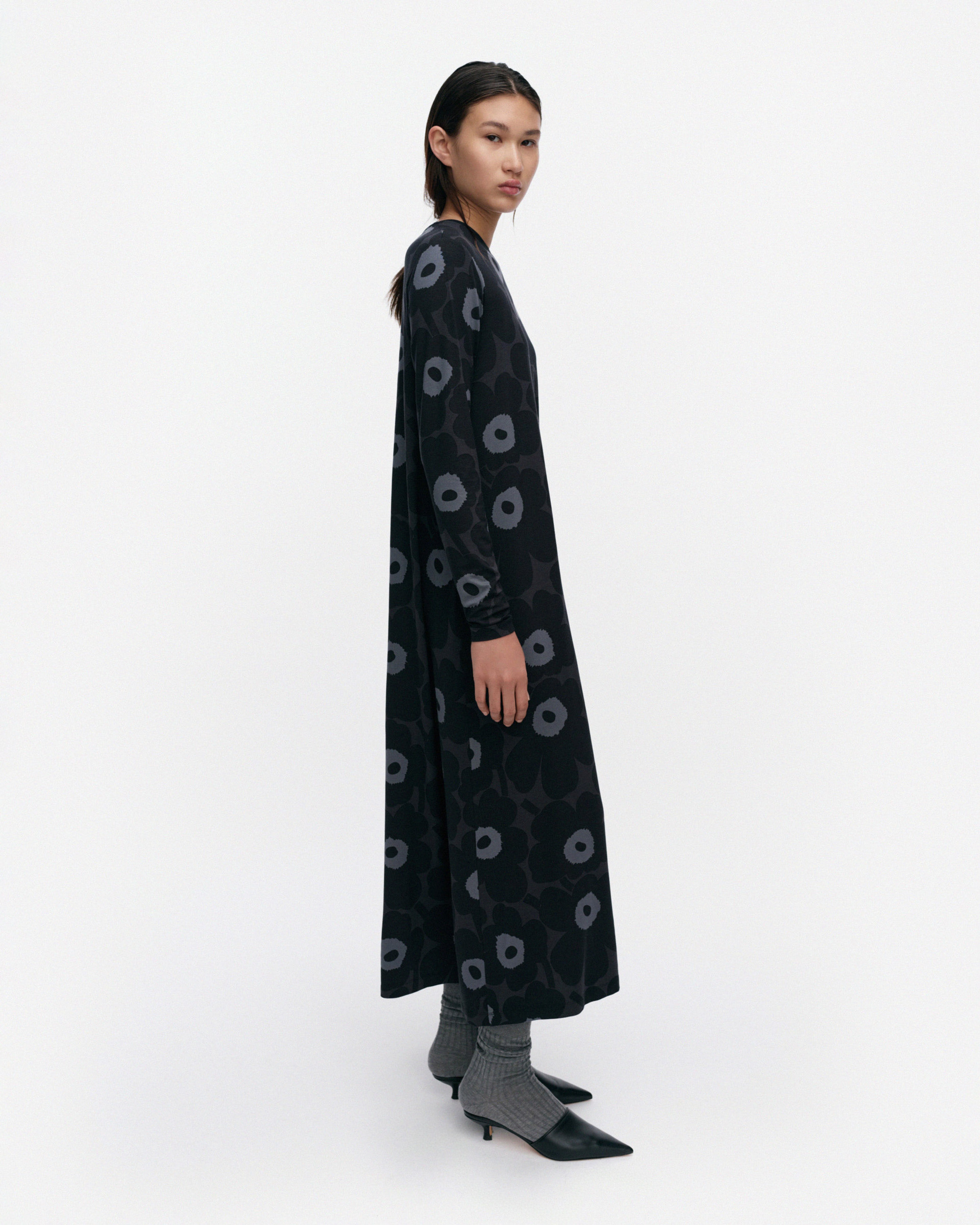 Kolmin Unikko, Jersey dress, black, dark grey, grey,