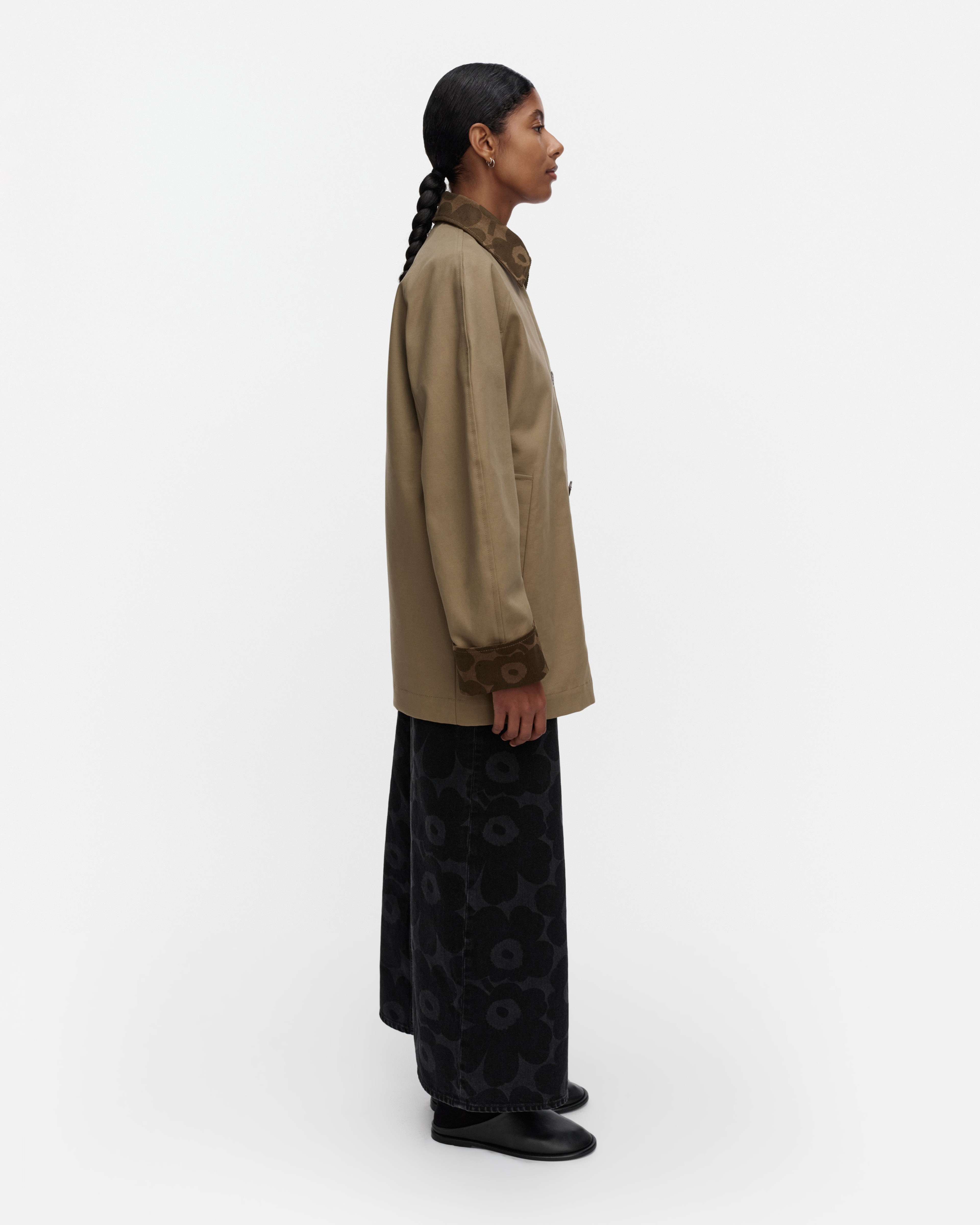 Essee Solid, Coat, brown, brown,