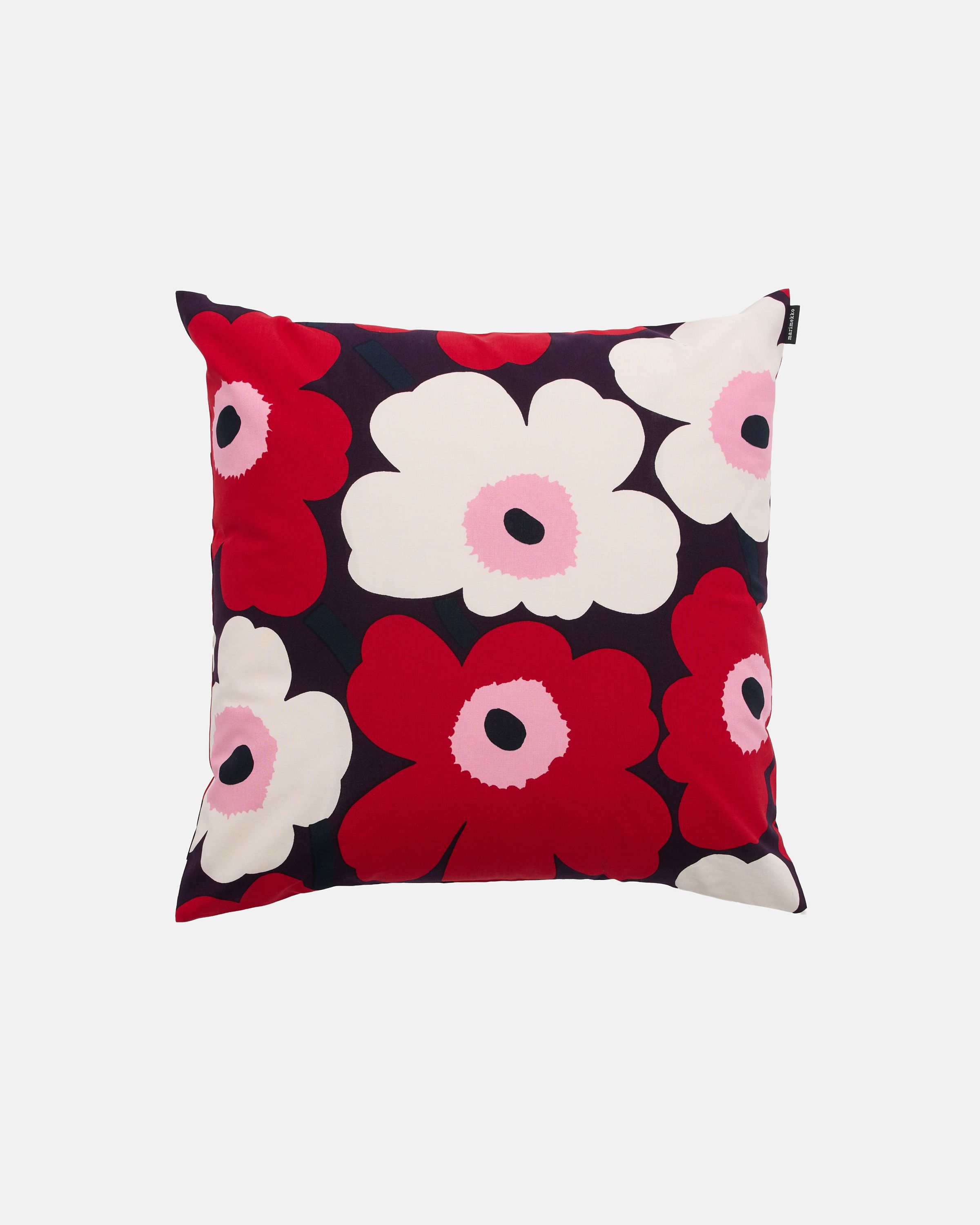 Pieni Unikko Cushion cover 50x50 cm plum,cranberry,off white,rose