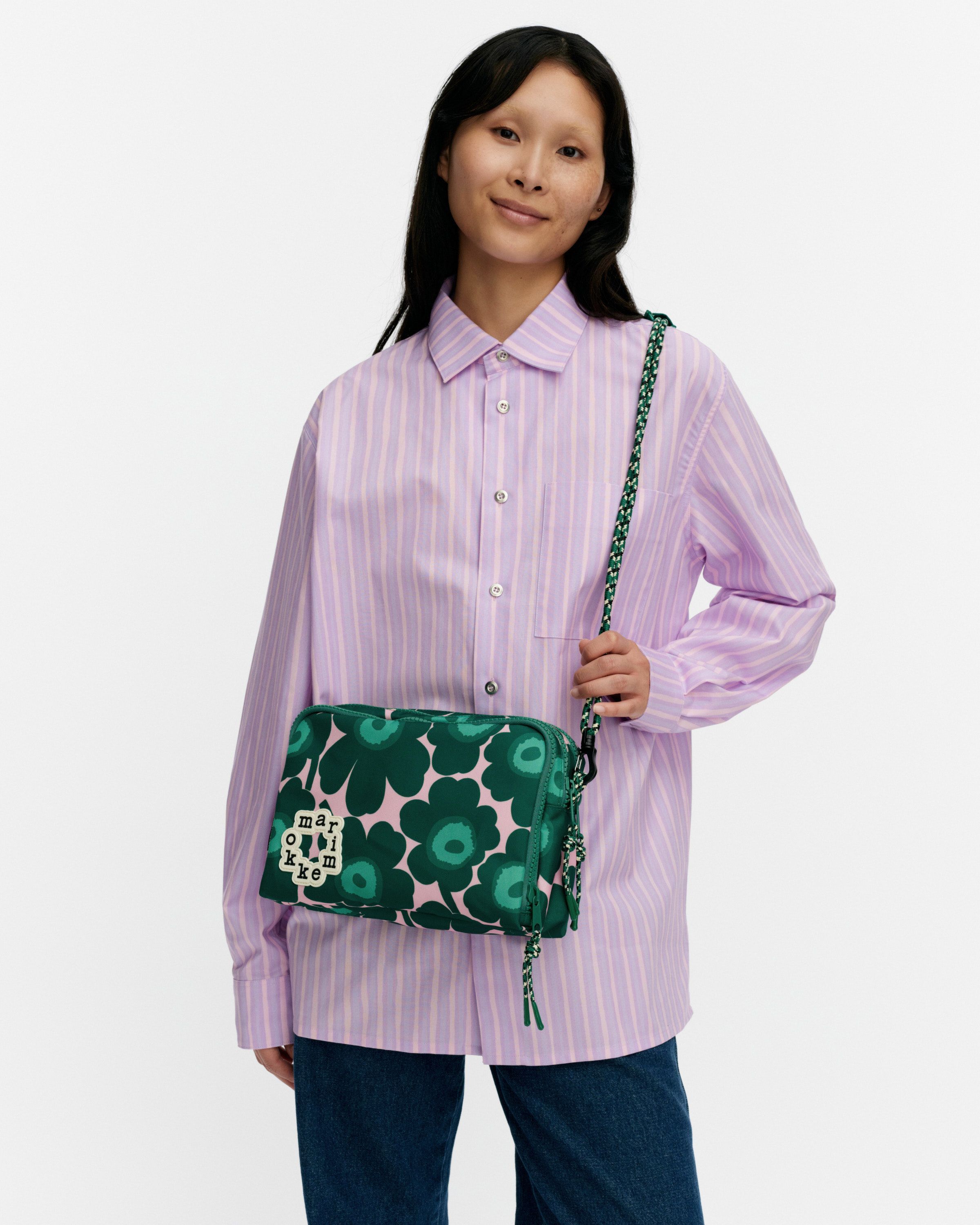 MIKIO SAKABE ナイロンボディバッグ　花柄 経堂) MIKIOSAKABE ミキオサカベ Nylon Flower Bag ナイロンフラワー
