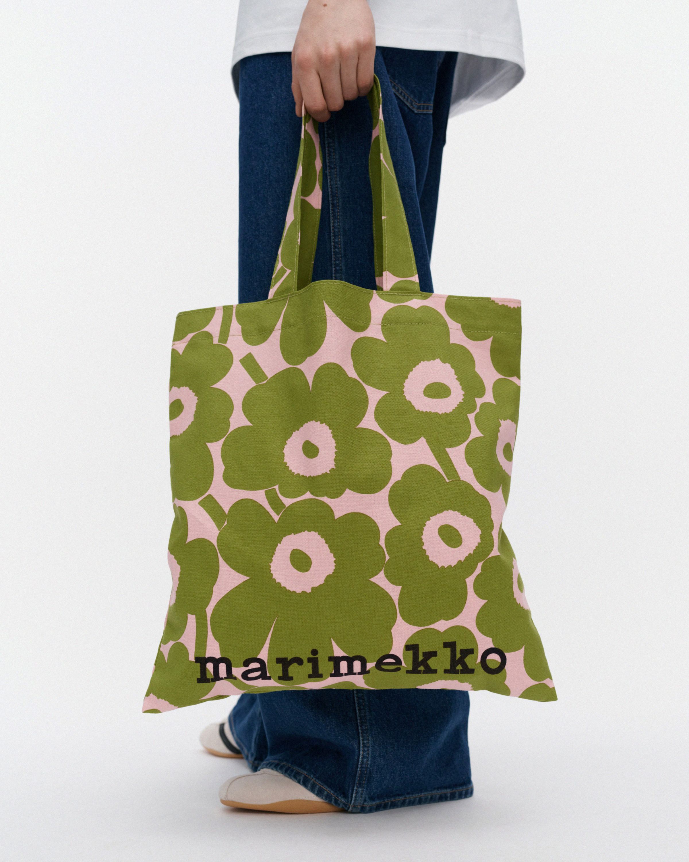Vankka Unikko Bag light pink, green | Marimekko