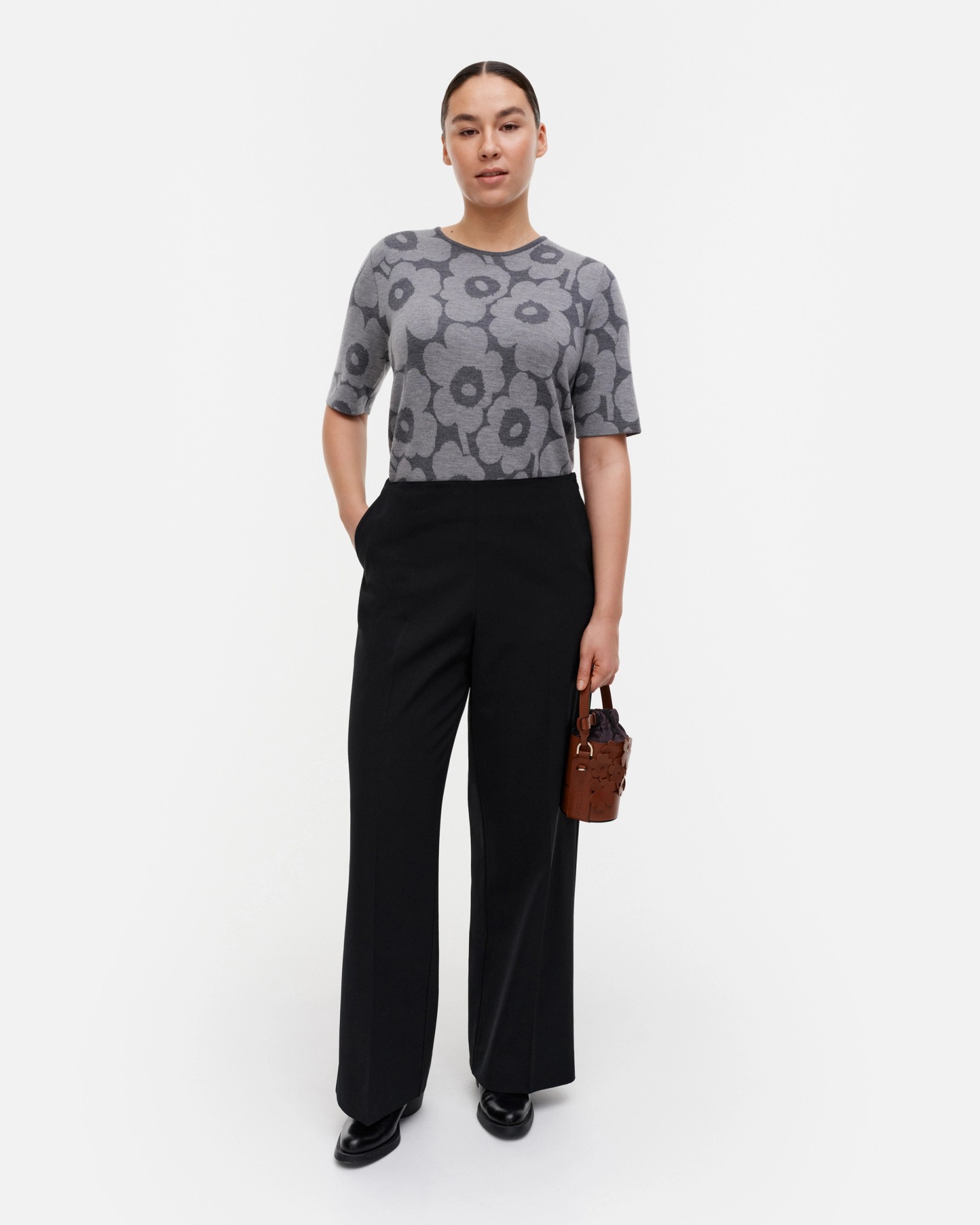 Kaaret Solid, Trousers, black,