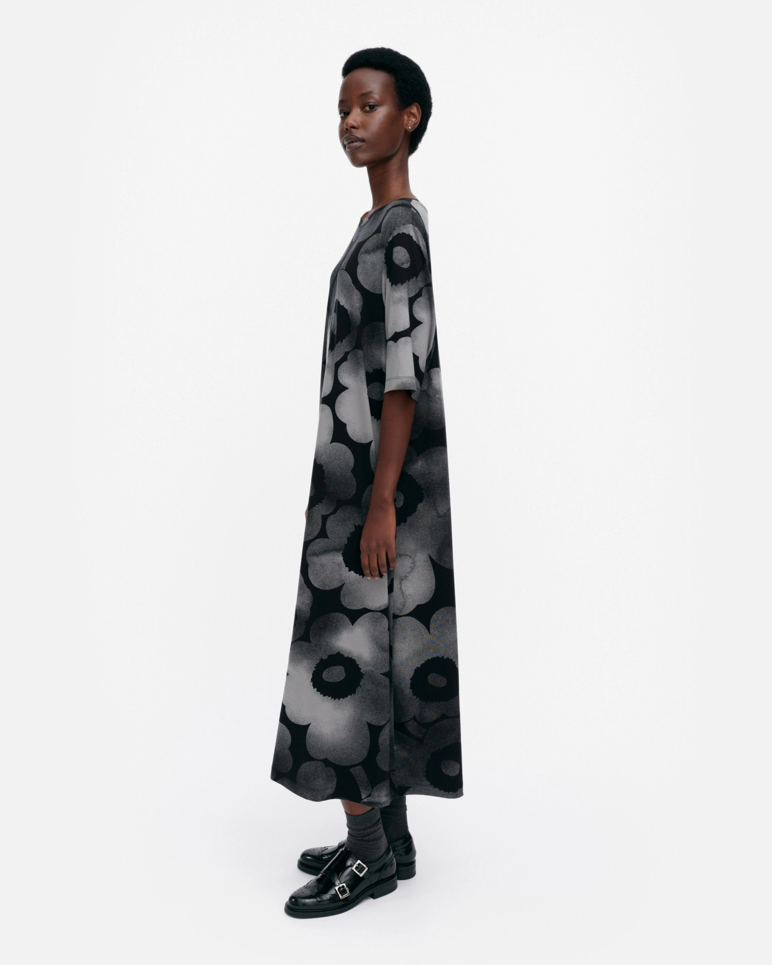 Rento Akvarelli Unikko, Dress, dark grey, black,
