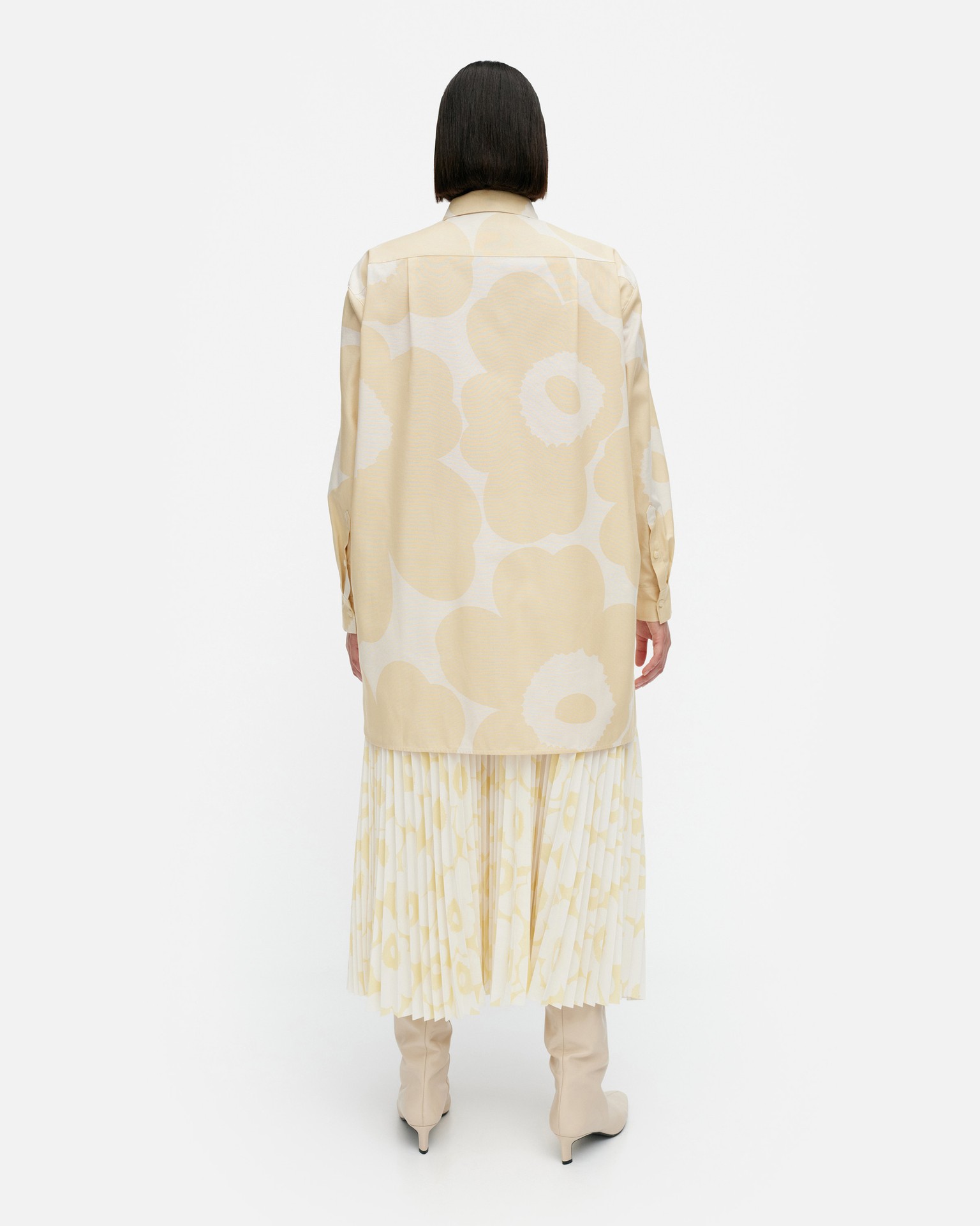 Mystiikka Unikko, Cotton shirt, light yellow, beige,