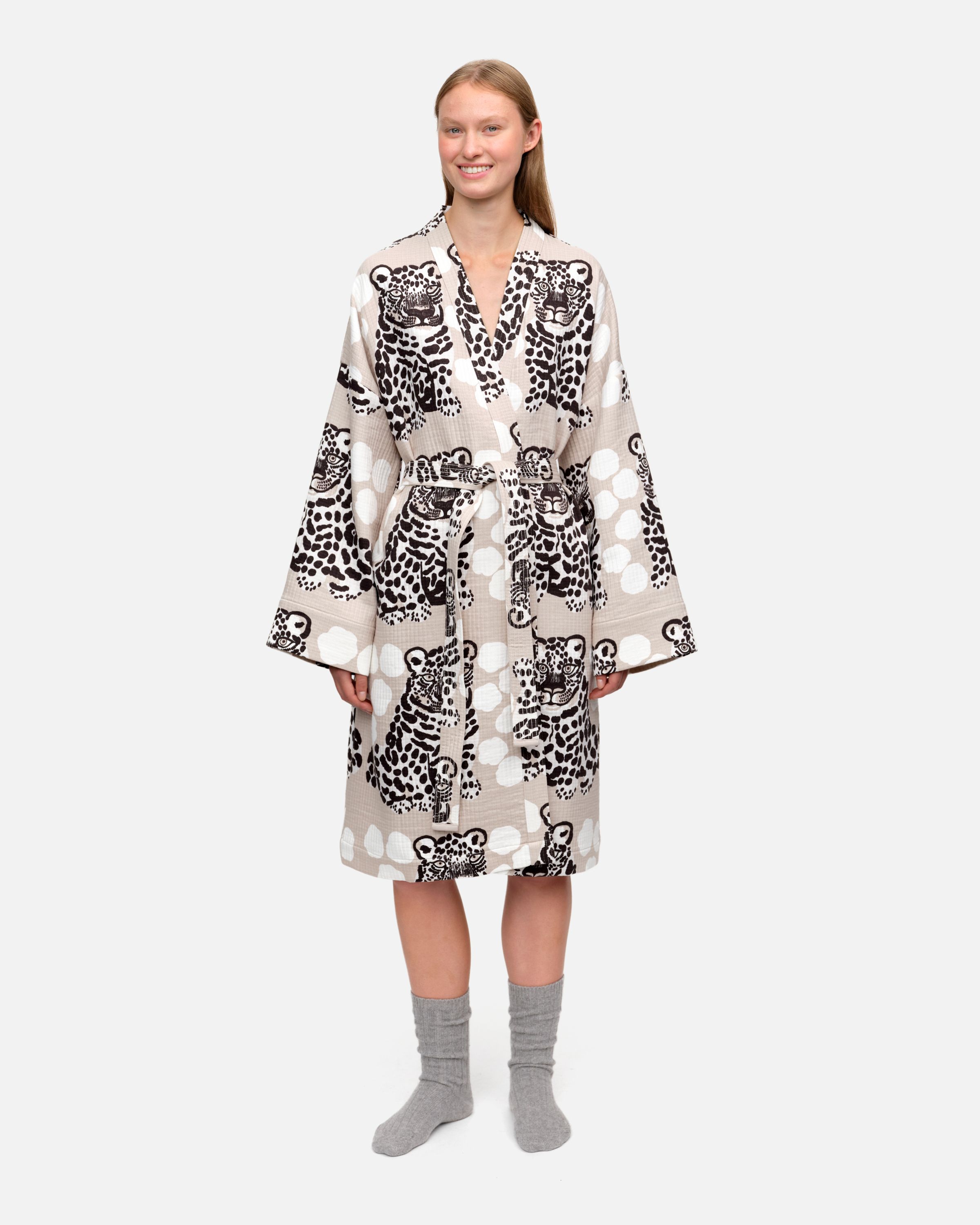 Kaksoset Home robe greige, black, light greige | Marimekko