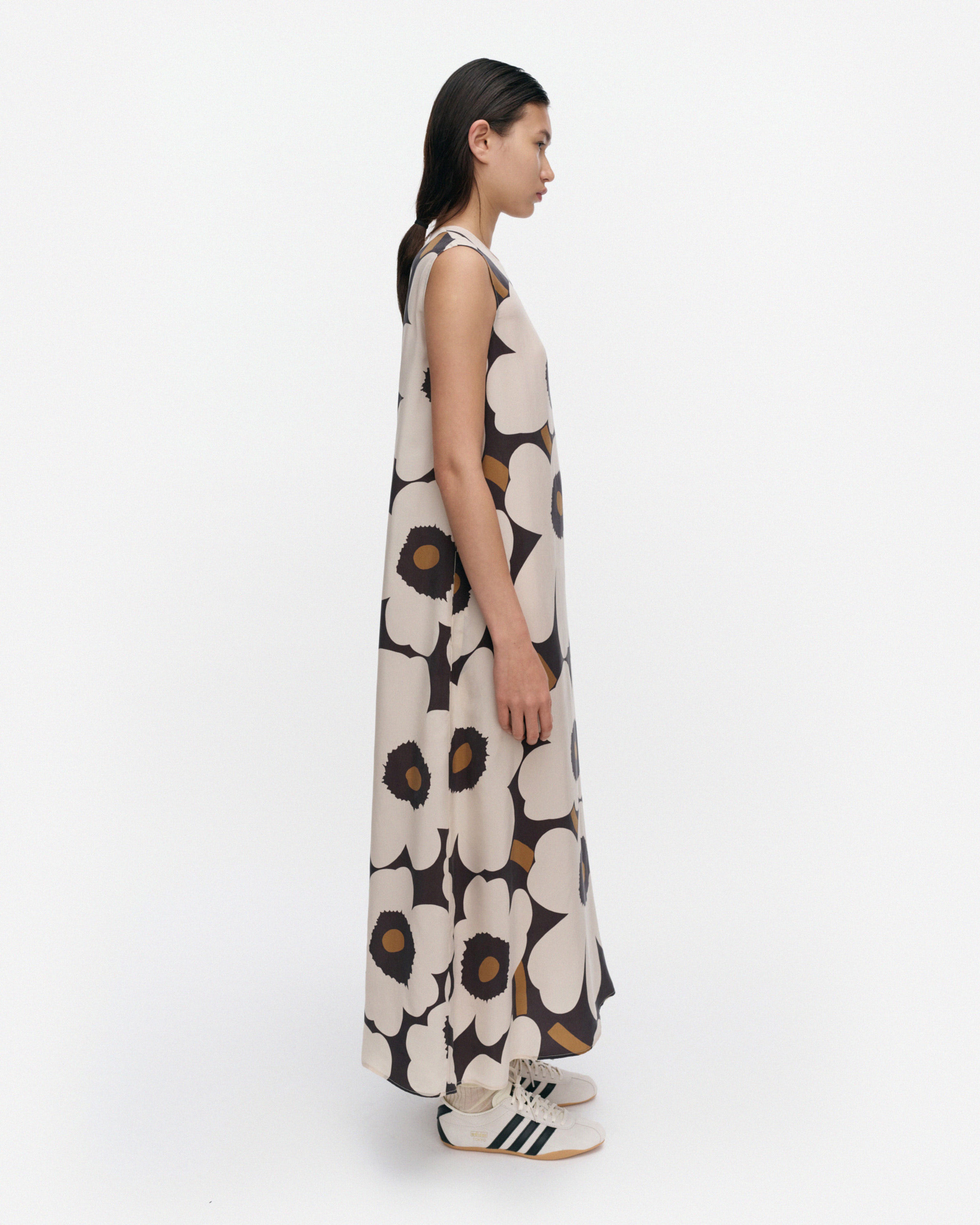 Migot Unikko, Dress, light beige, black, brown,