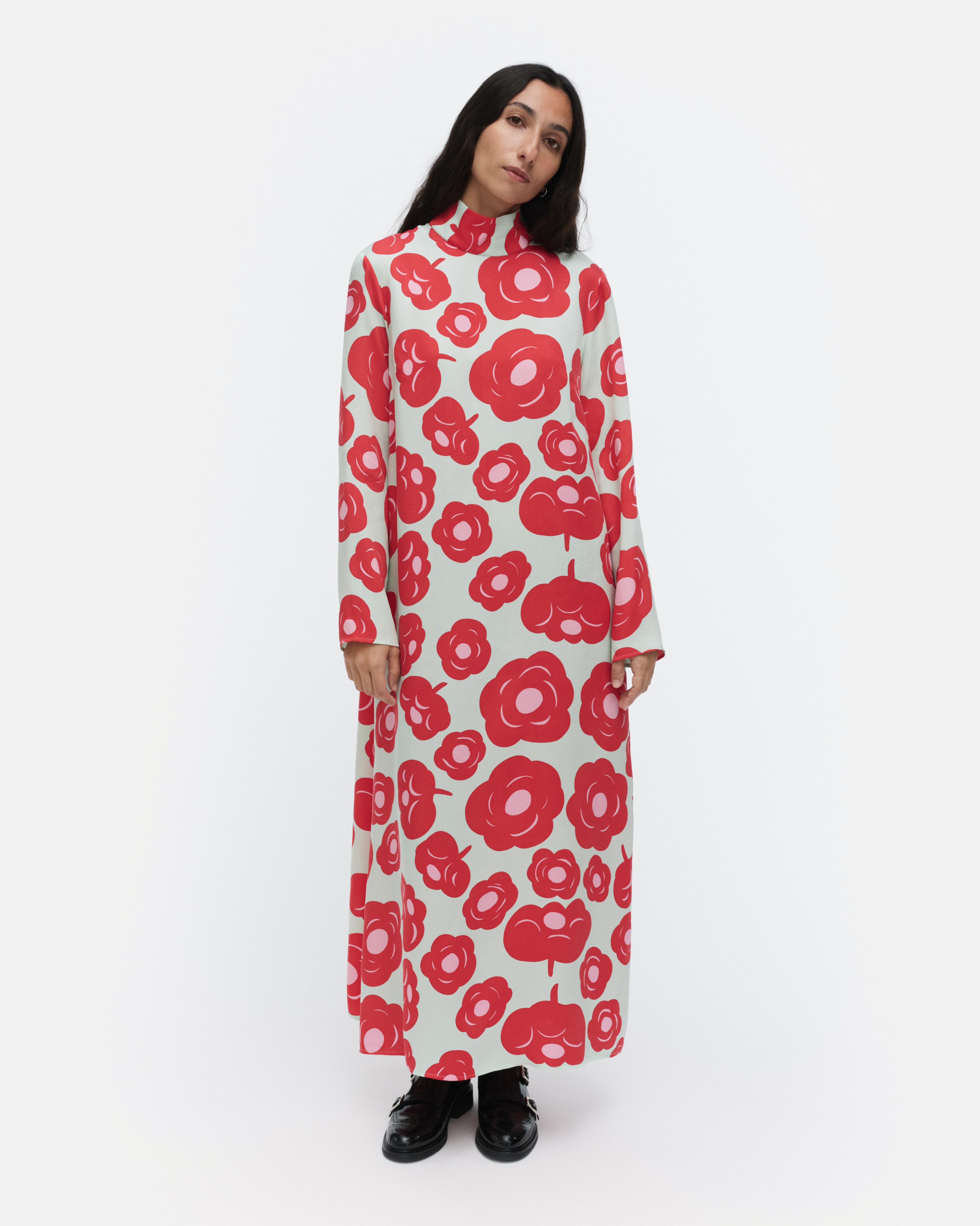 Aikakausi Tumma, Dress, light turquoise, red, pink,