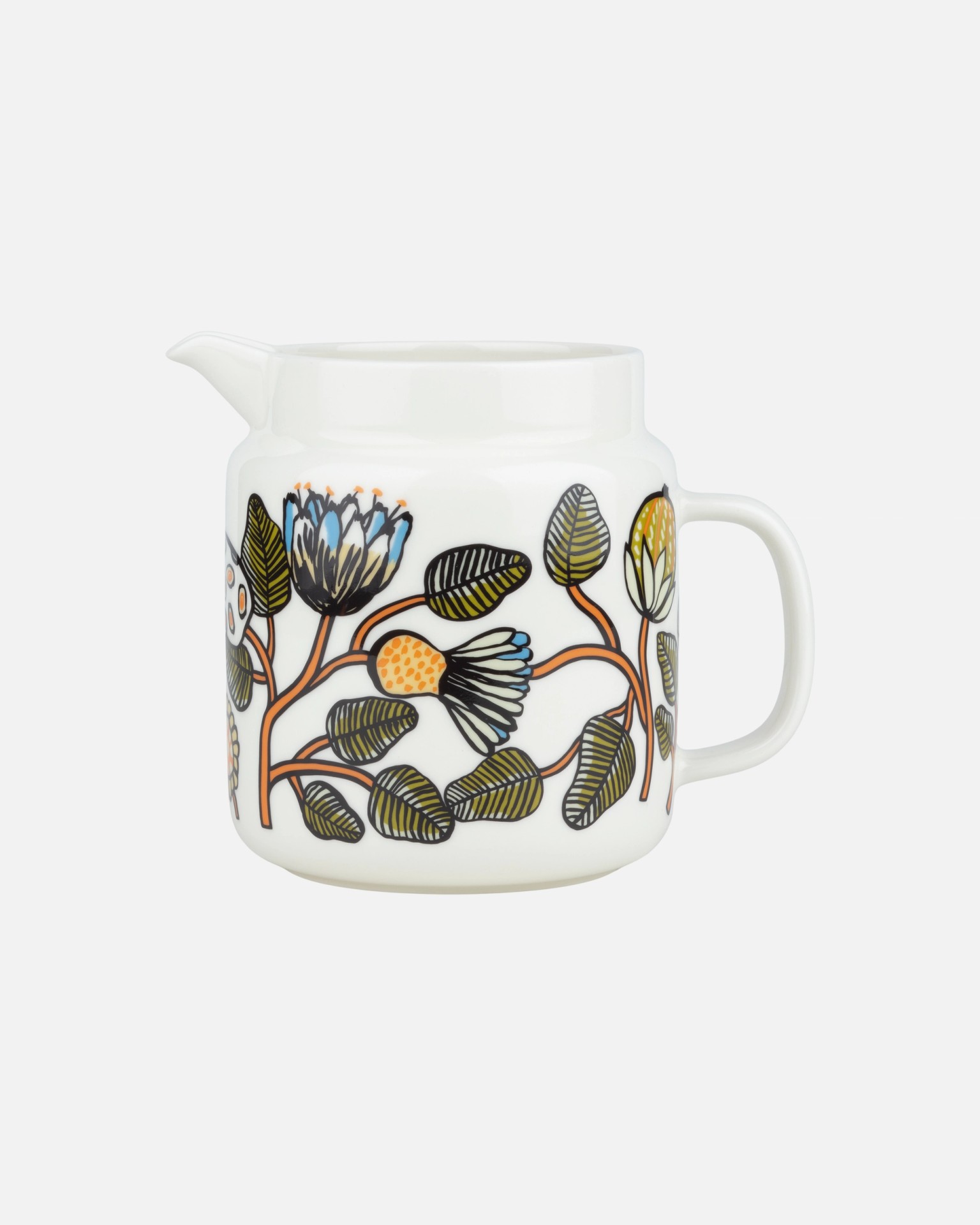 Oiva / Tiara, Jug, white, warm or, green,