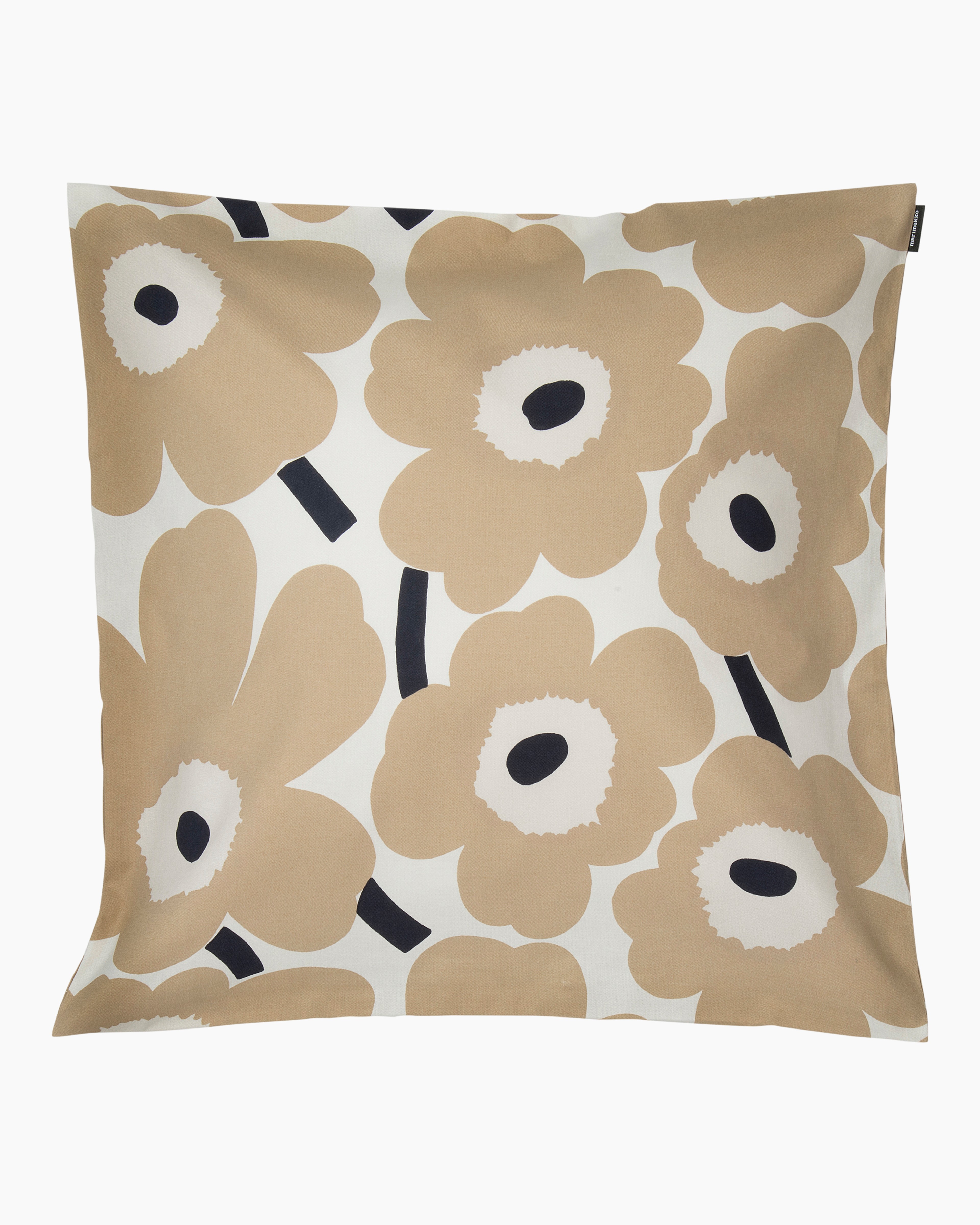 Pieni Unikko, Cushion cover 50x50cm, off-white, beige, dark blue,