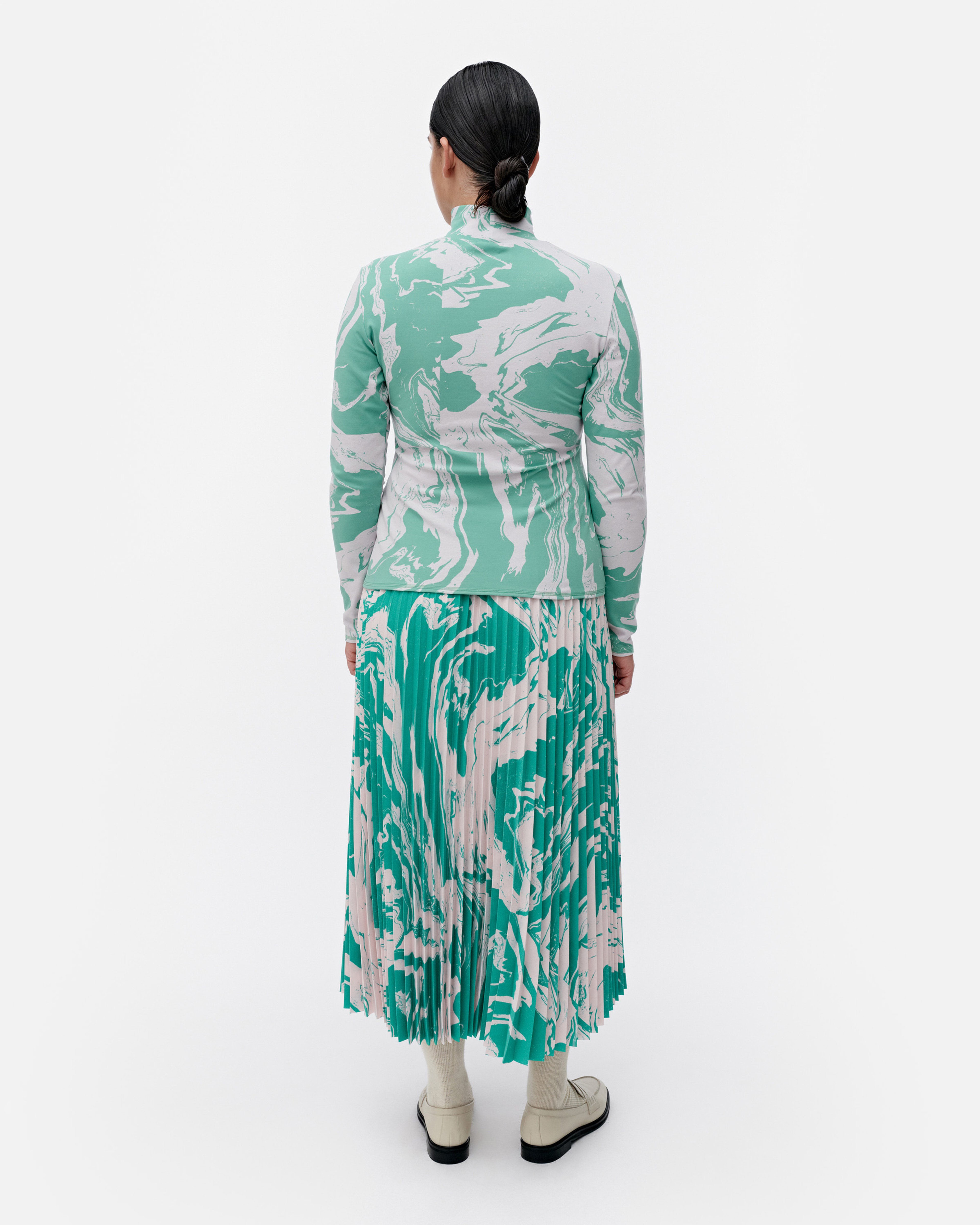 Jäkälä Marras, Turtleneck shirt, rose, mint green,