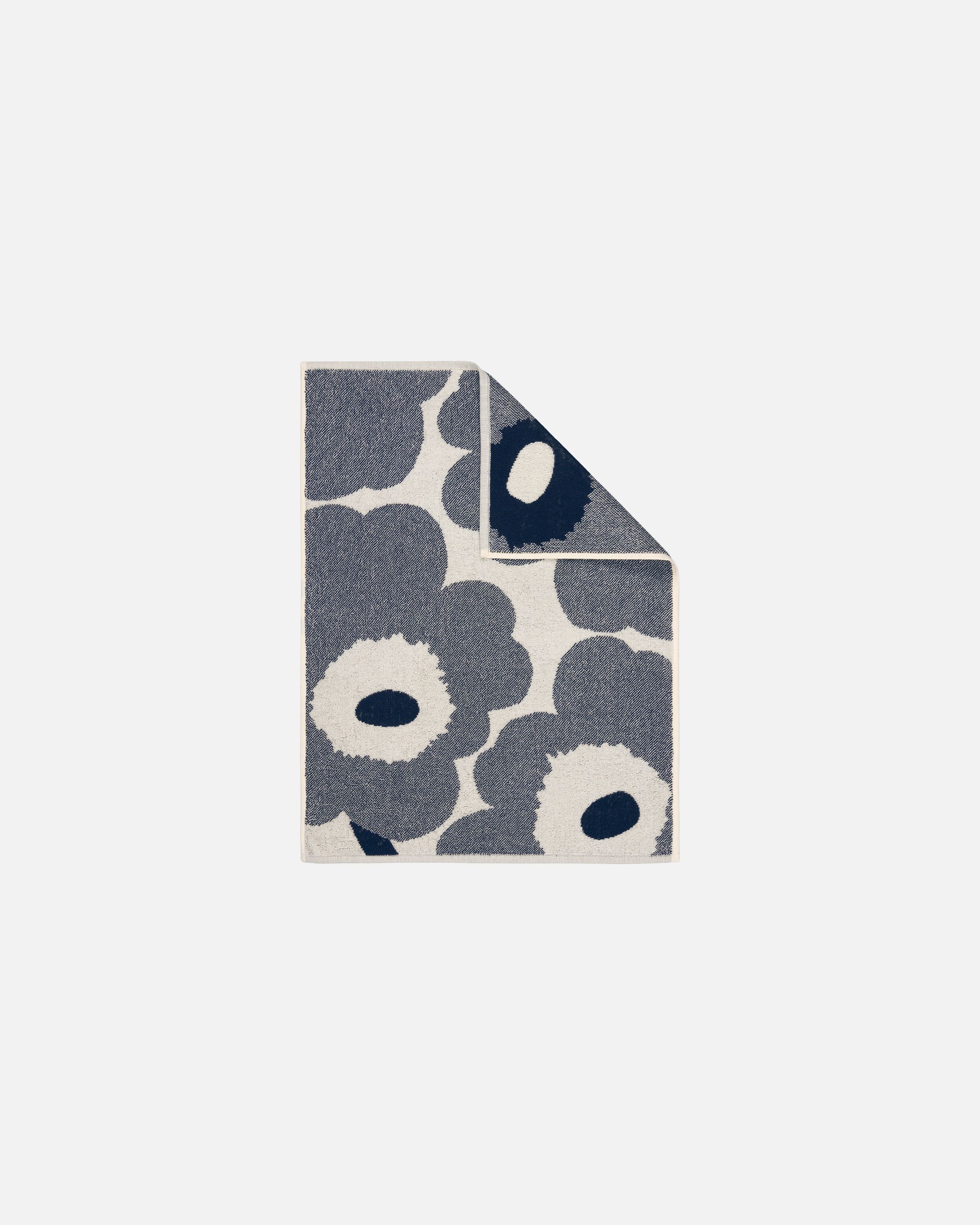 Unikko Hand towel off white, blueberry | Marimekko