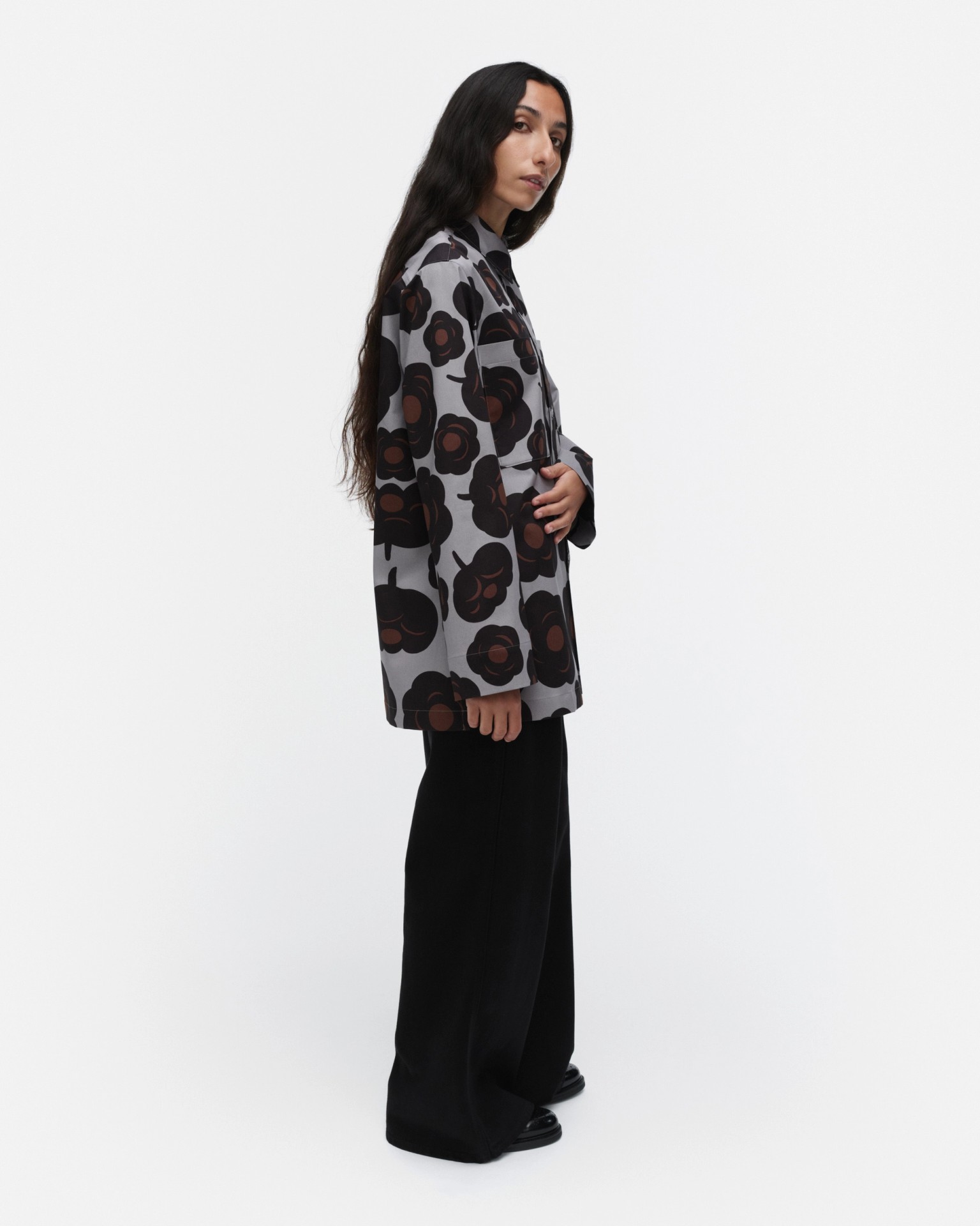 Maaria Tumma, Cotton shirt, grey, black, brown,