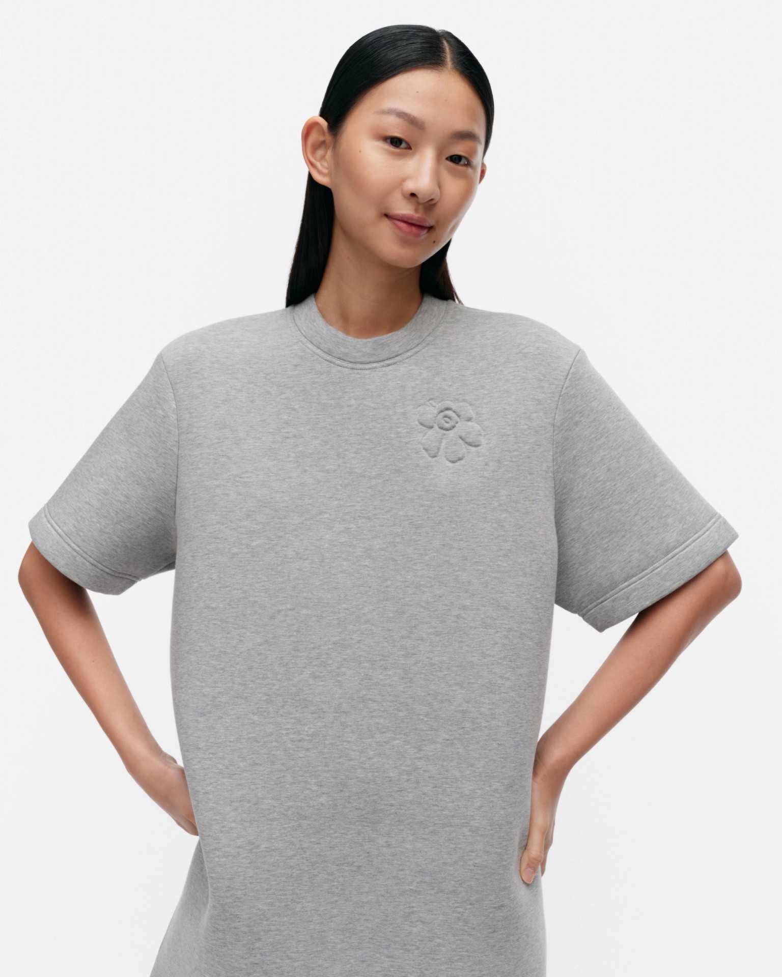 Paalu Unikko Placement, Kioski tunic, grey melange,