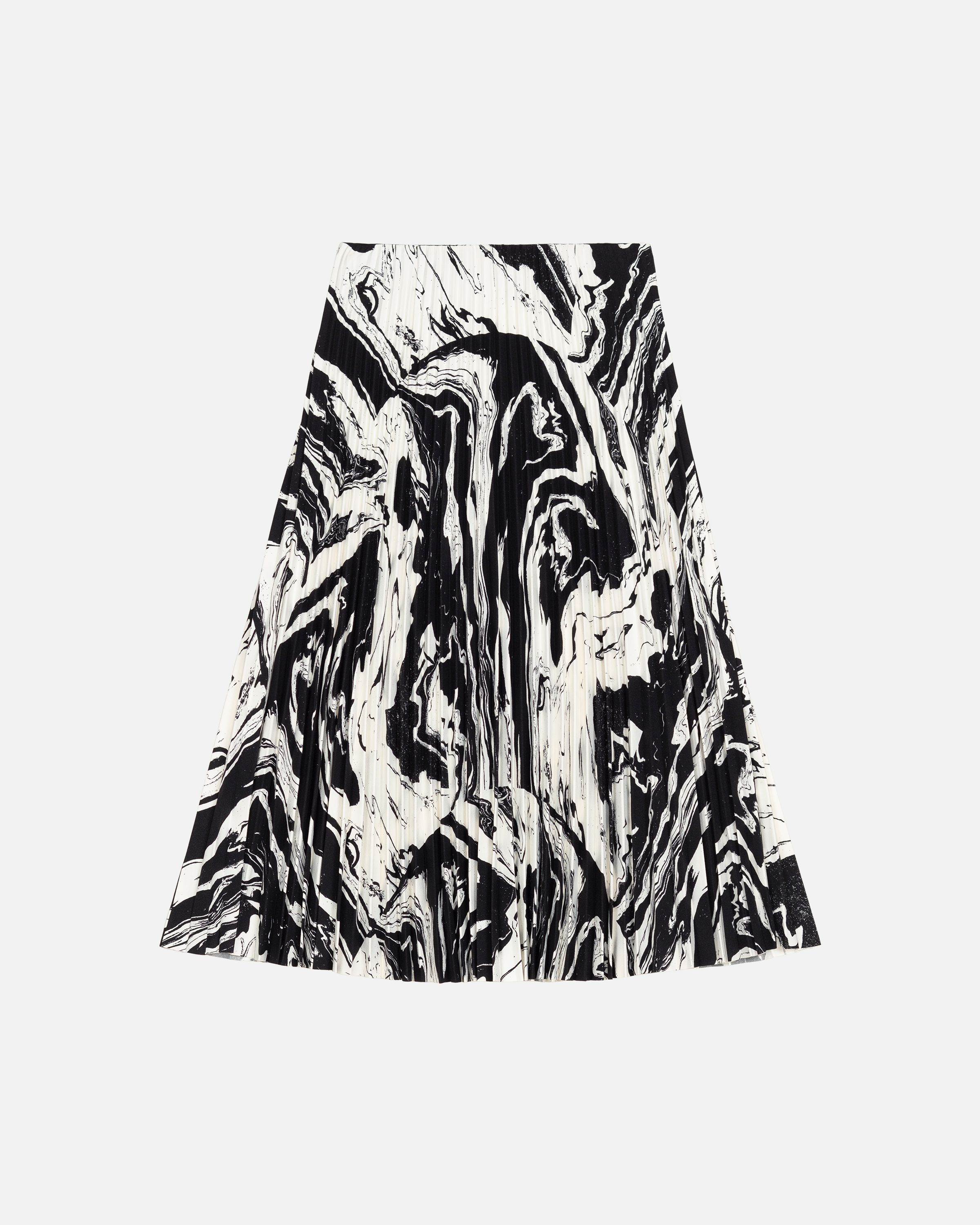 タグ付き未使用 marimekko 定価5.8万 ロングプリーツスカート S Myy Marras skirt black, off white | Marimekko