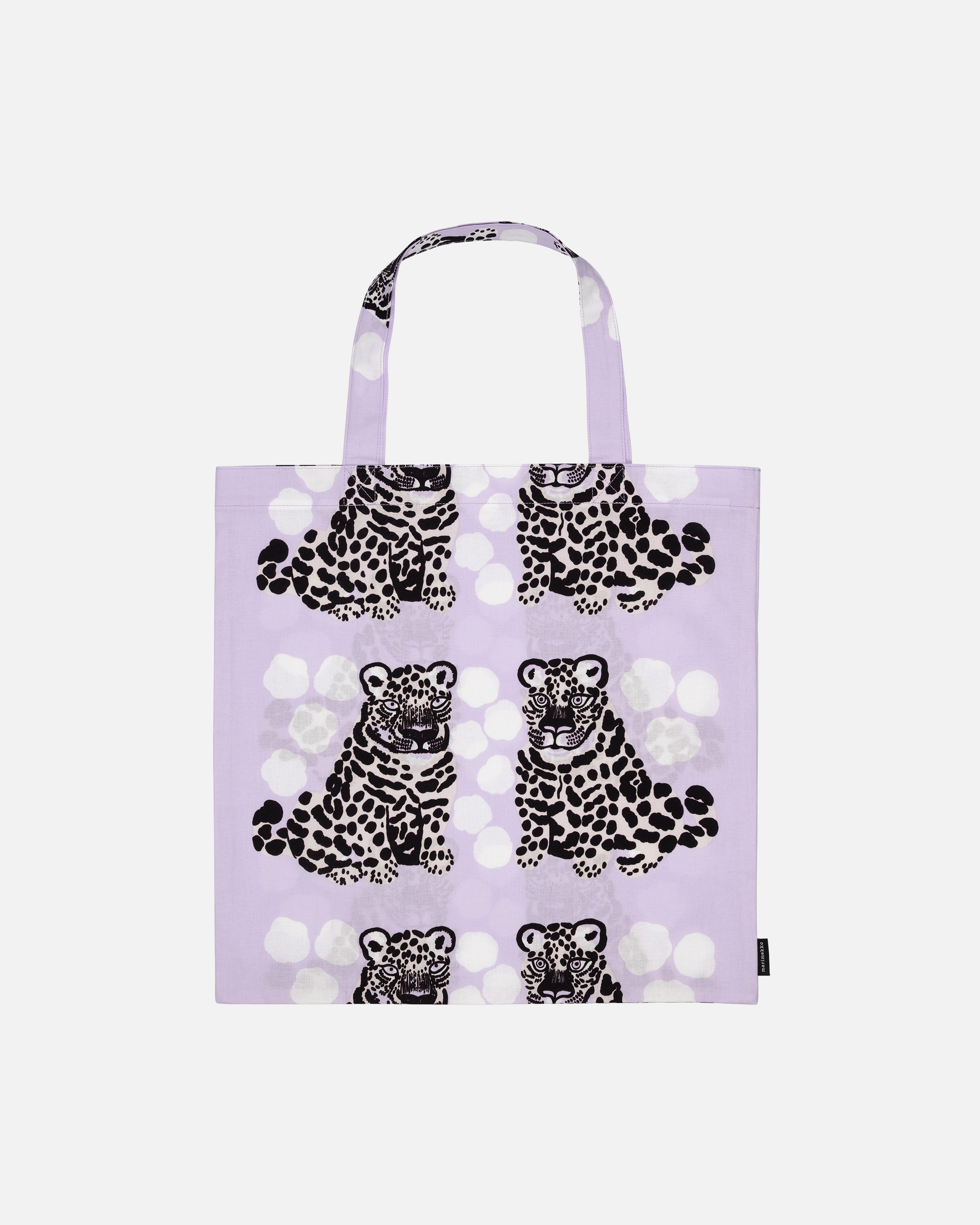 Kaksoset, Bag 43x44 cm, light lilac, black, greige,