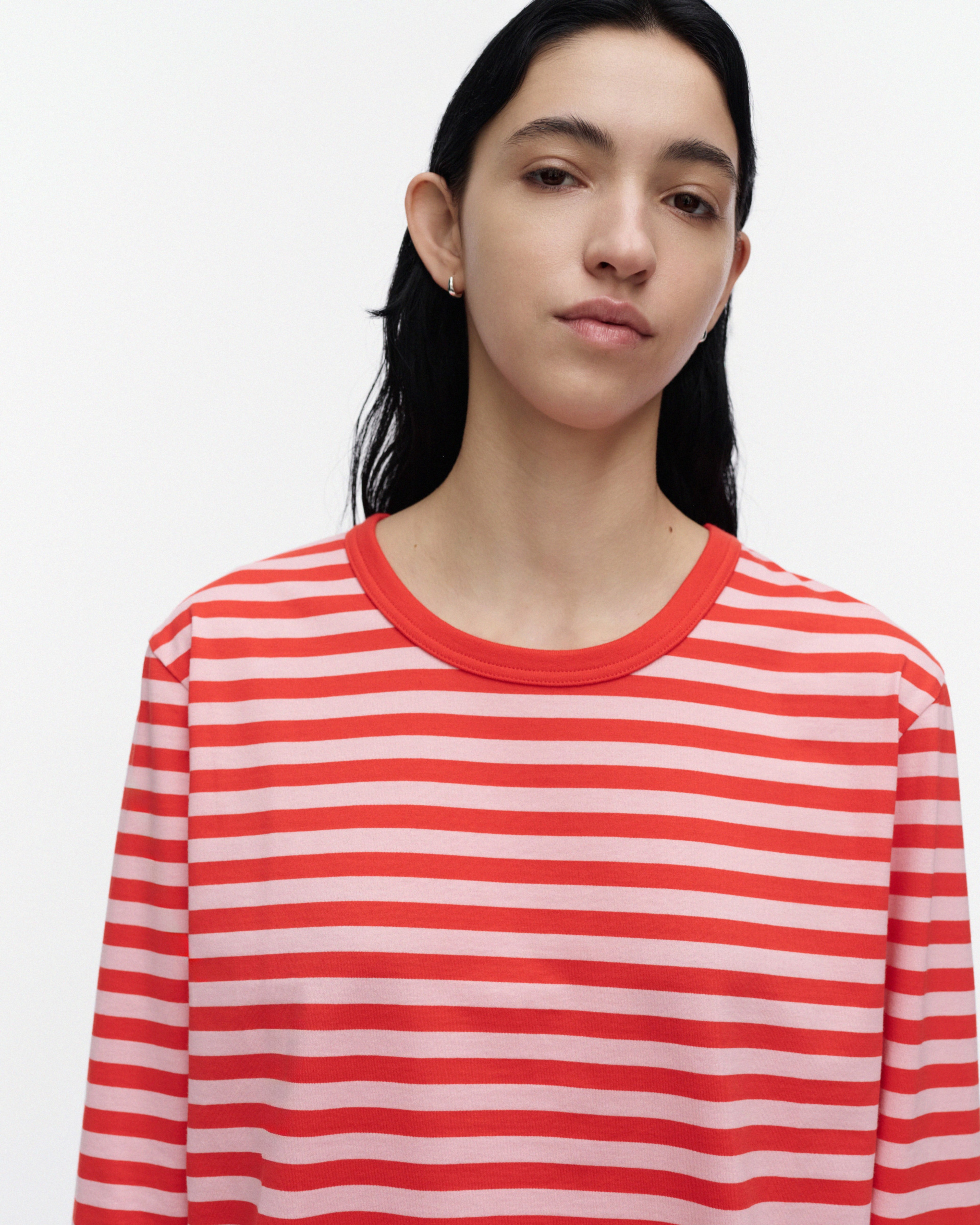 Tasaraita Unisex, Jersey shirt, red, light pink,