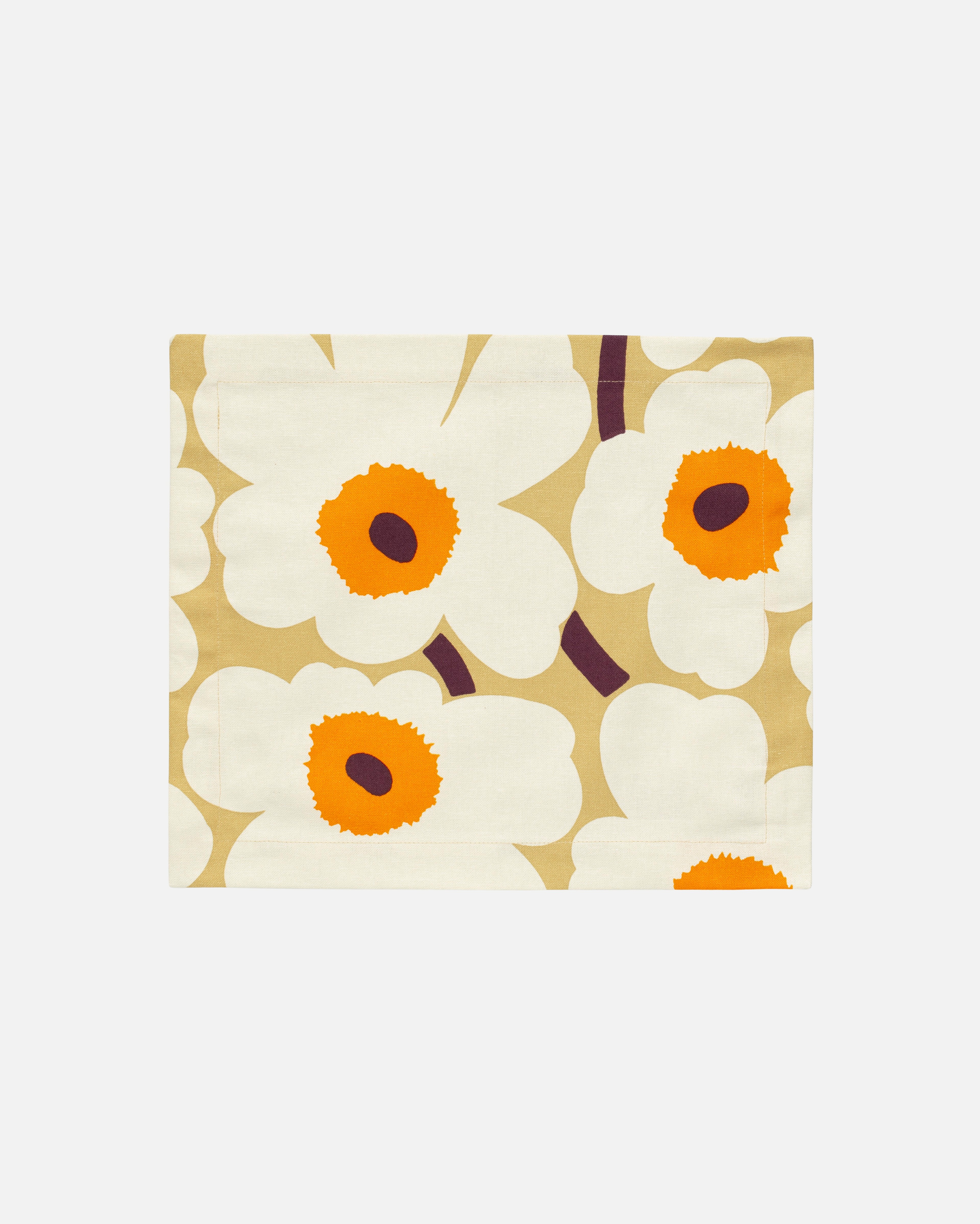 Unikko, Placemat 35x40 cm, carame, cream, warm or,