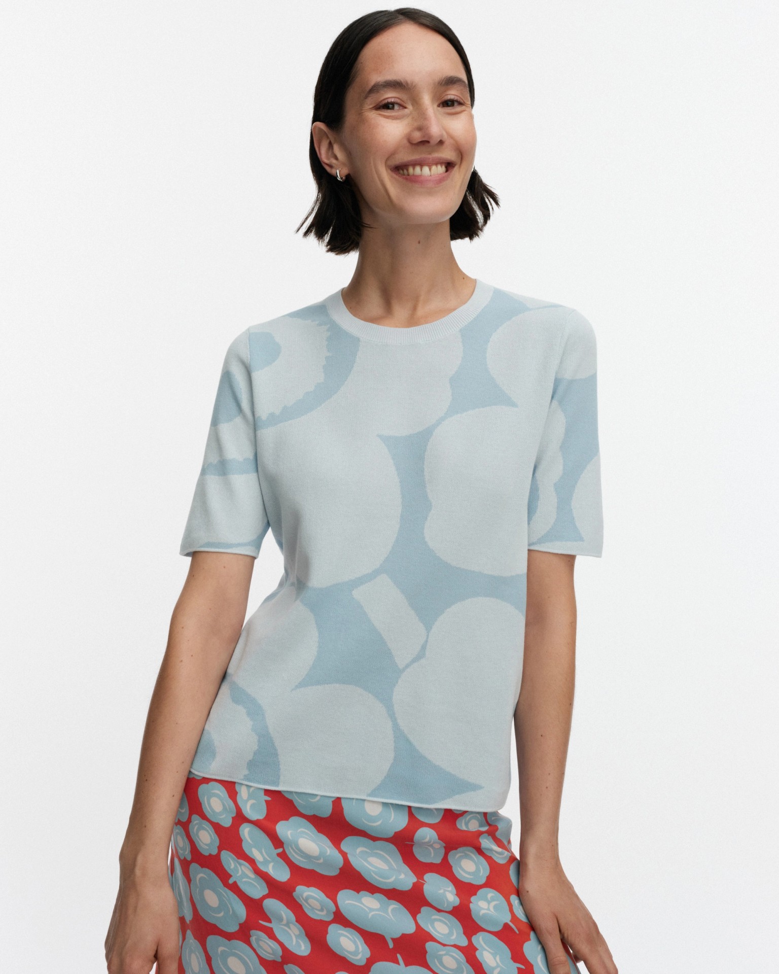 Oletus Unikko, Knitted pullover, light blue, light blue,