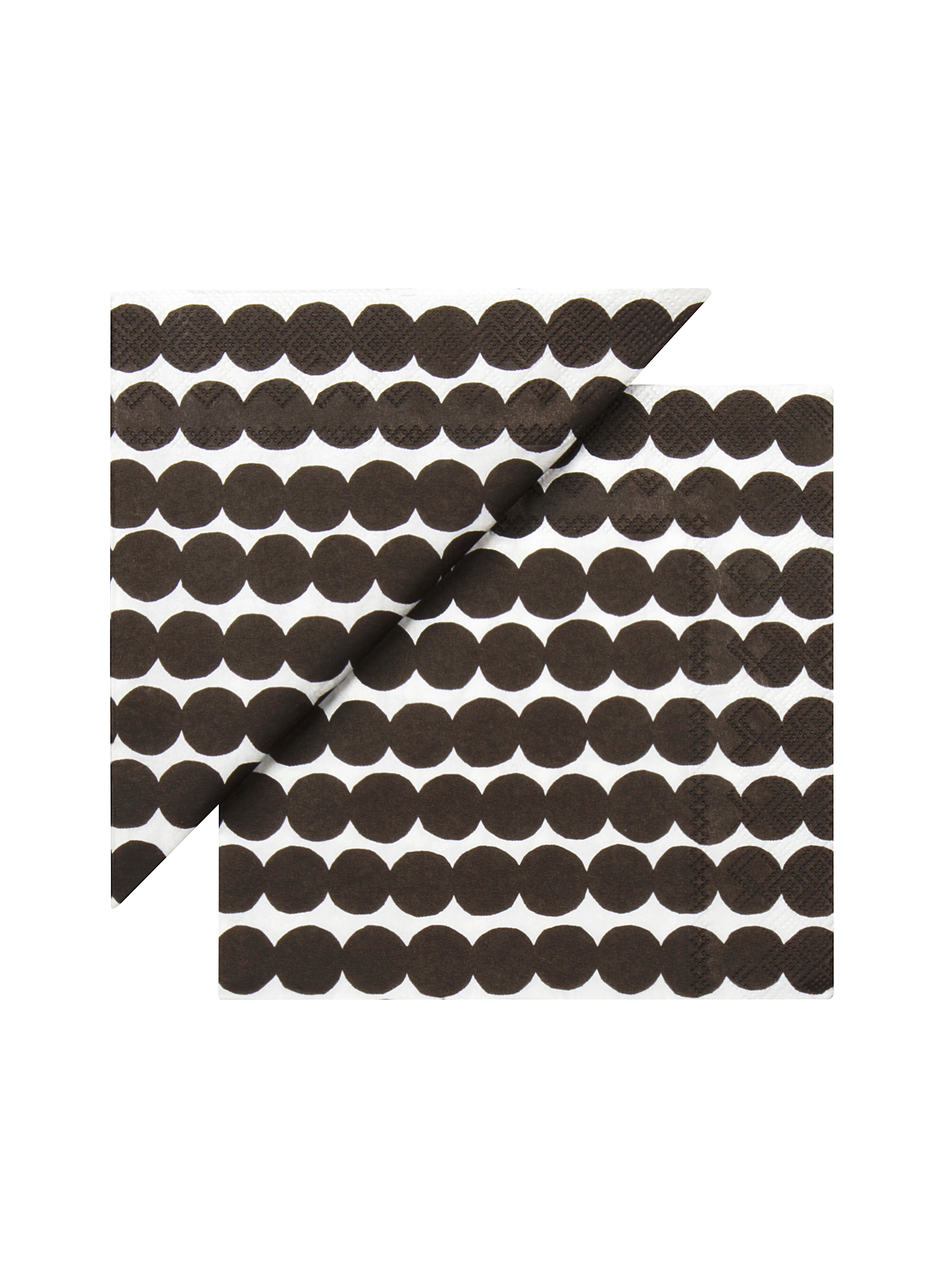 Räsymatto, Lunch paper napkin, white,black,