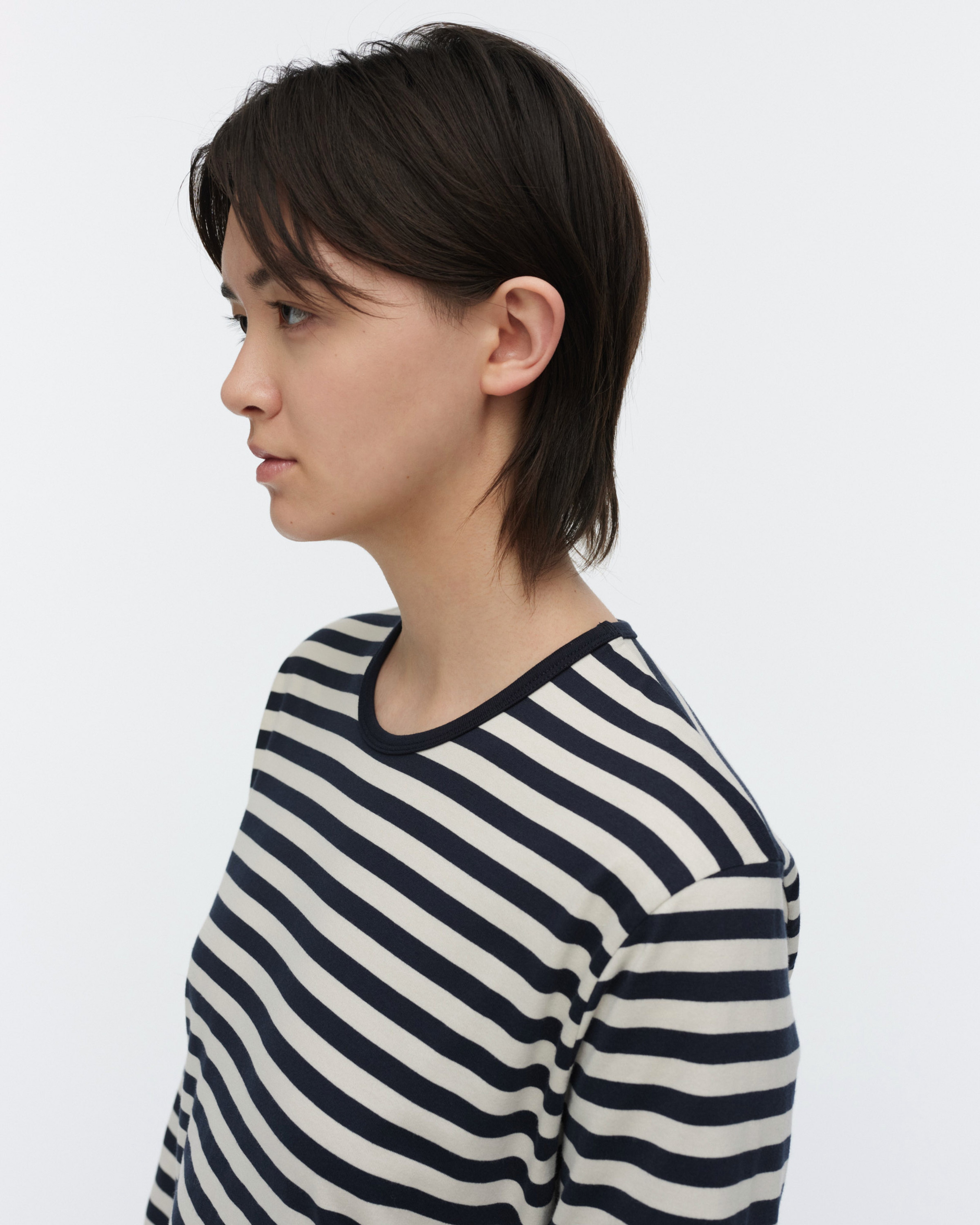 Katju Tasaraita, Nightgown, dark navy, off white,