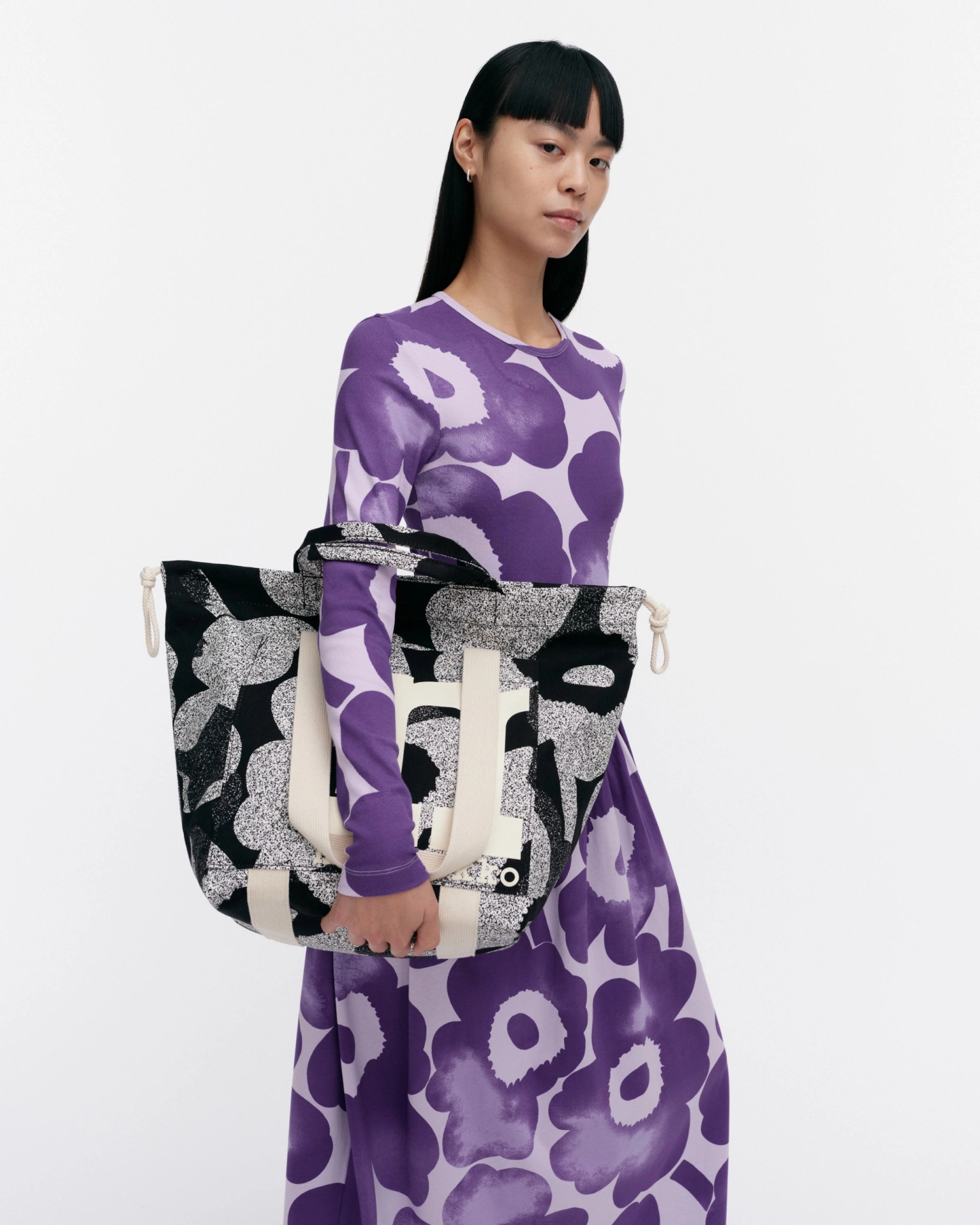 Mono City Tote Unikko, Bag, black, white,