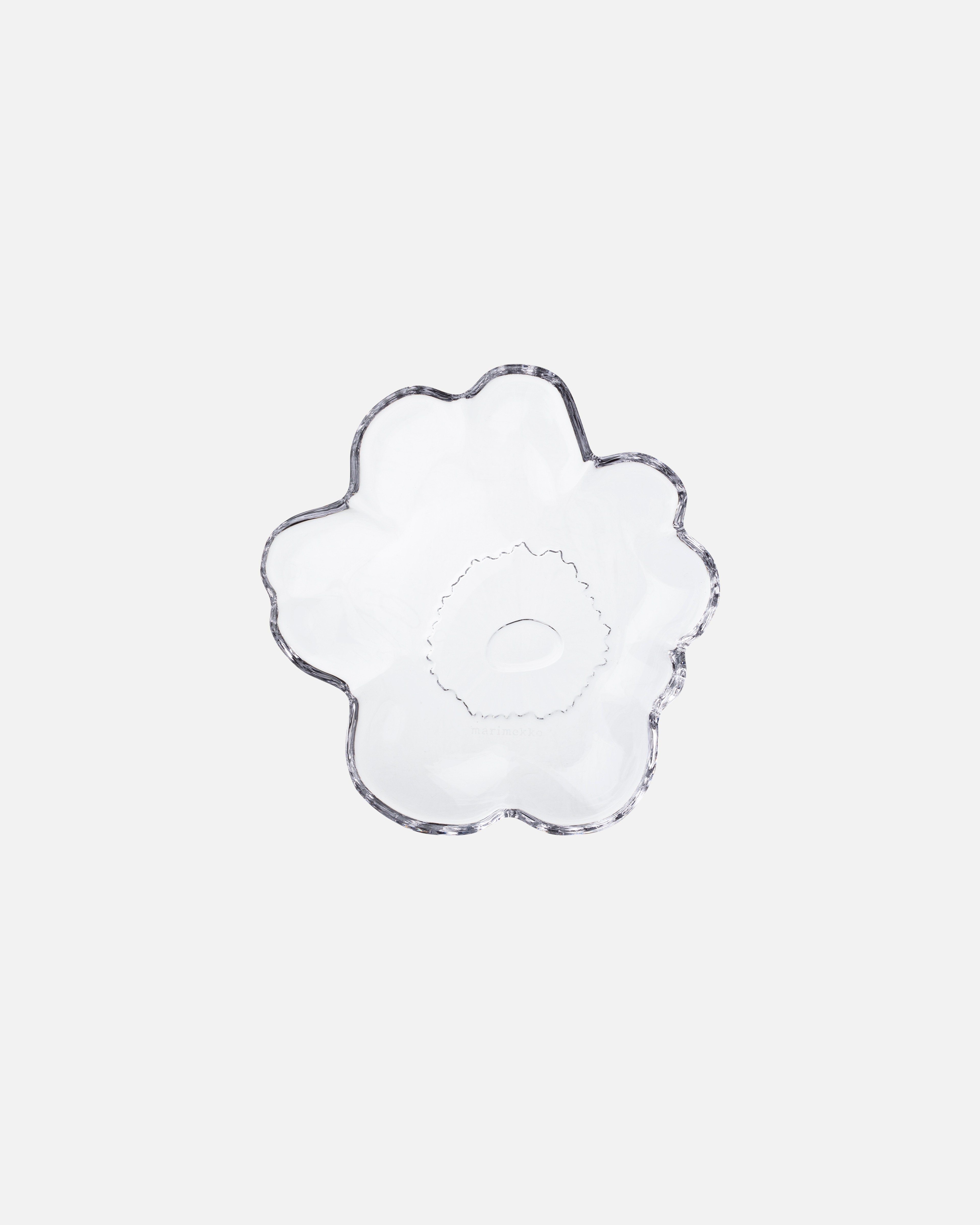 Unikko, Assiette en verre 13 cm, transparent,