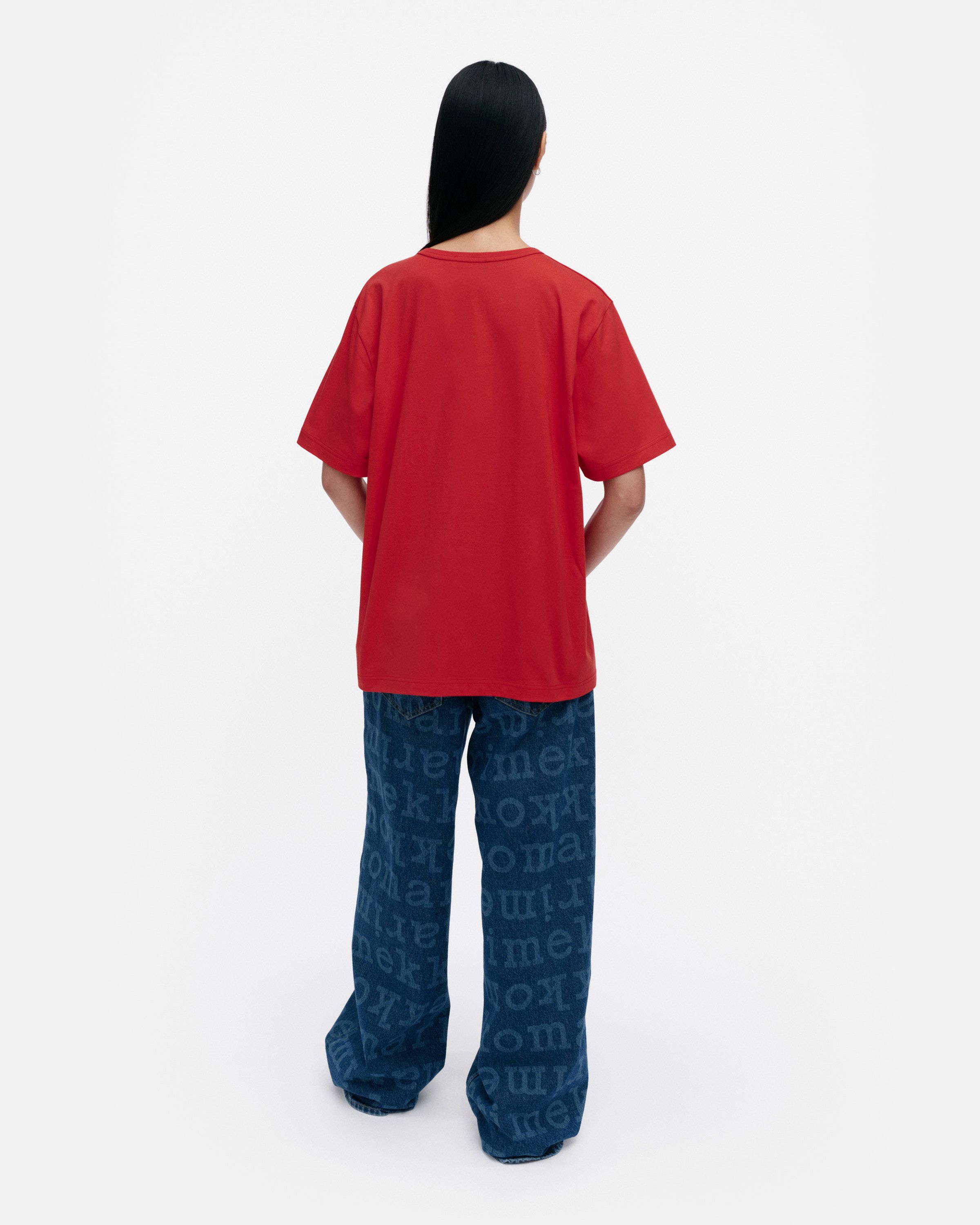 新品 マリメッコ Vihne Logo Placement Tシャツ XXS Marimekko Vihne Unikko Placement T-Shirt – Nordic Labels