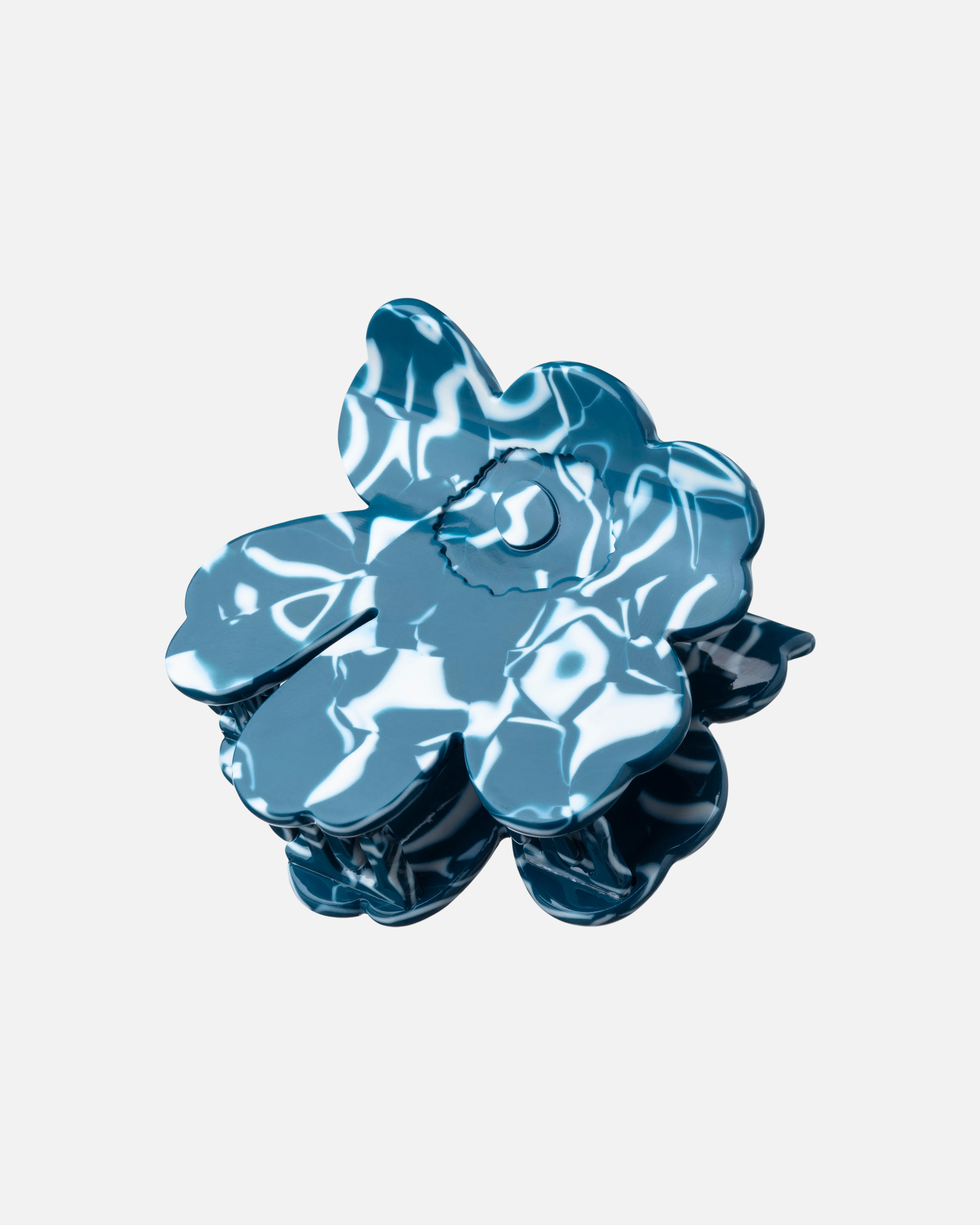 Unikko Hair Clip Small, blue white,