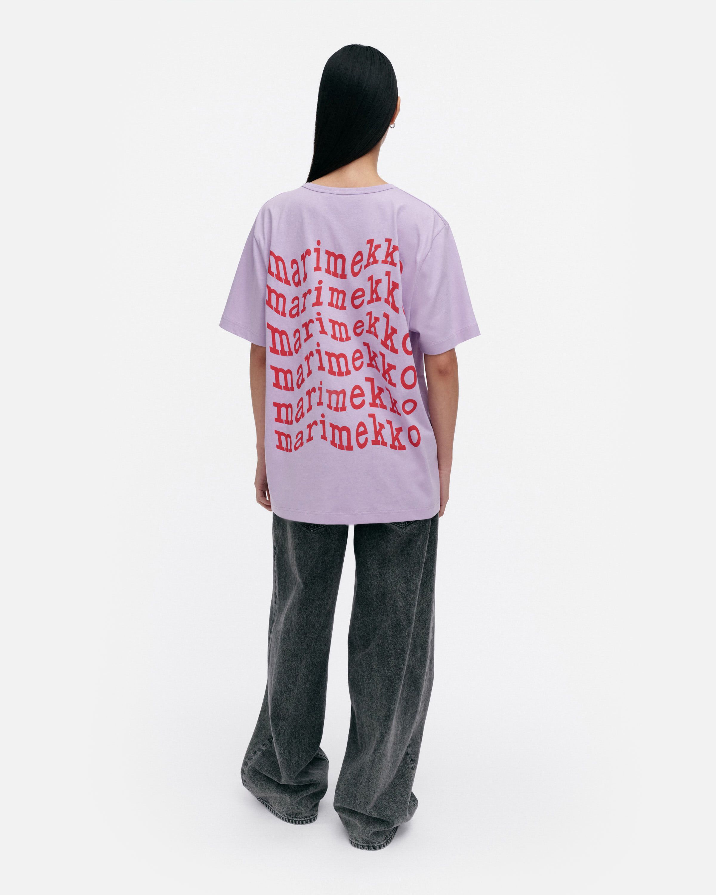 Vihne Unikko Placement Kioski t-shirt lilac, red | Marimekko