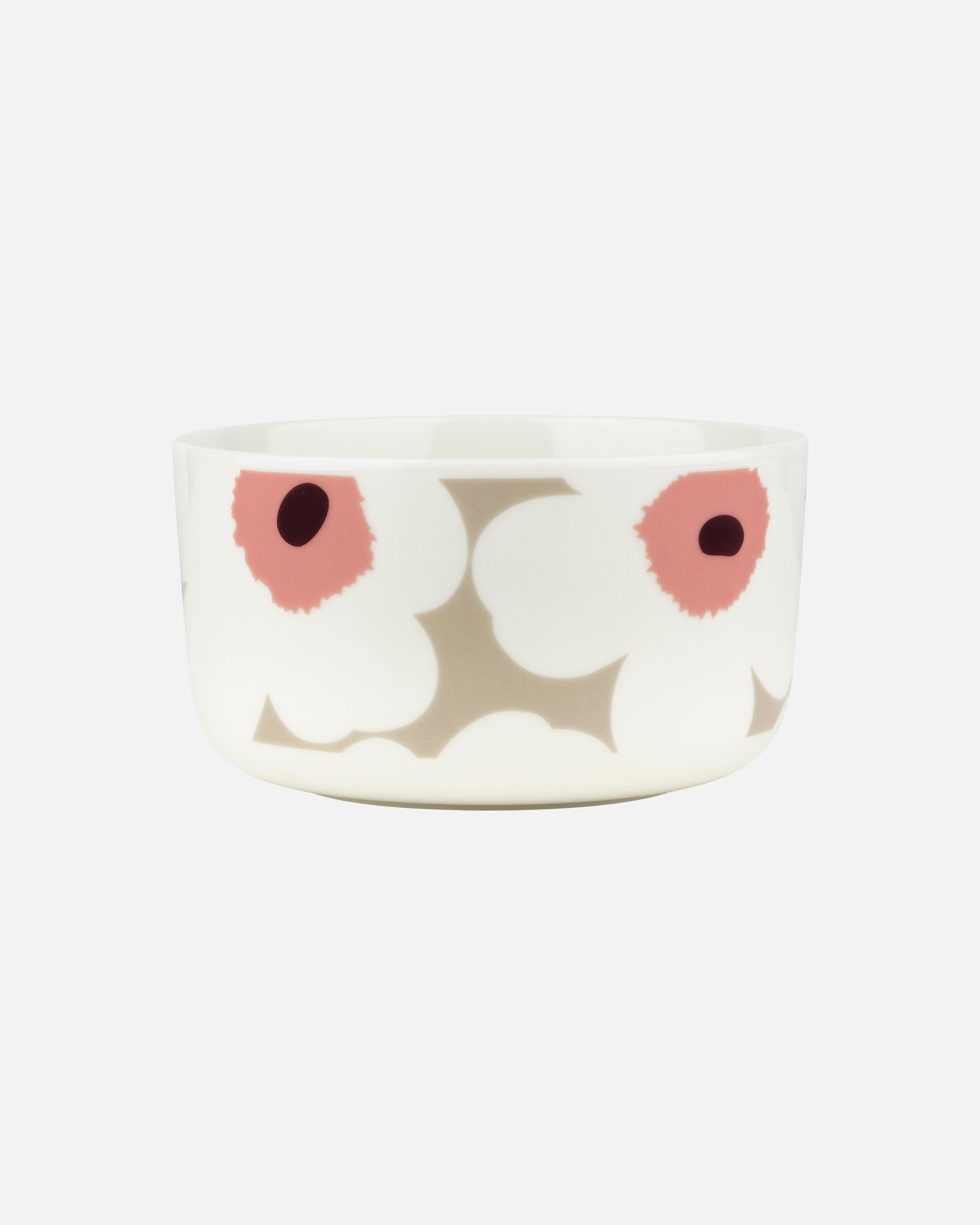 Oiva / Unikko, Bowl 5 dl, white,clay,rose,