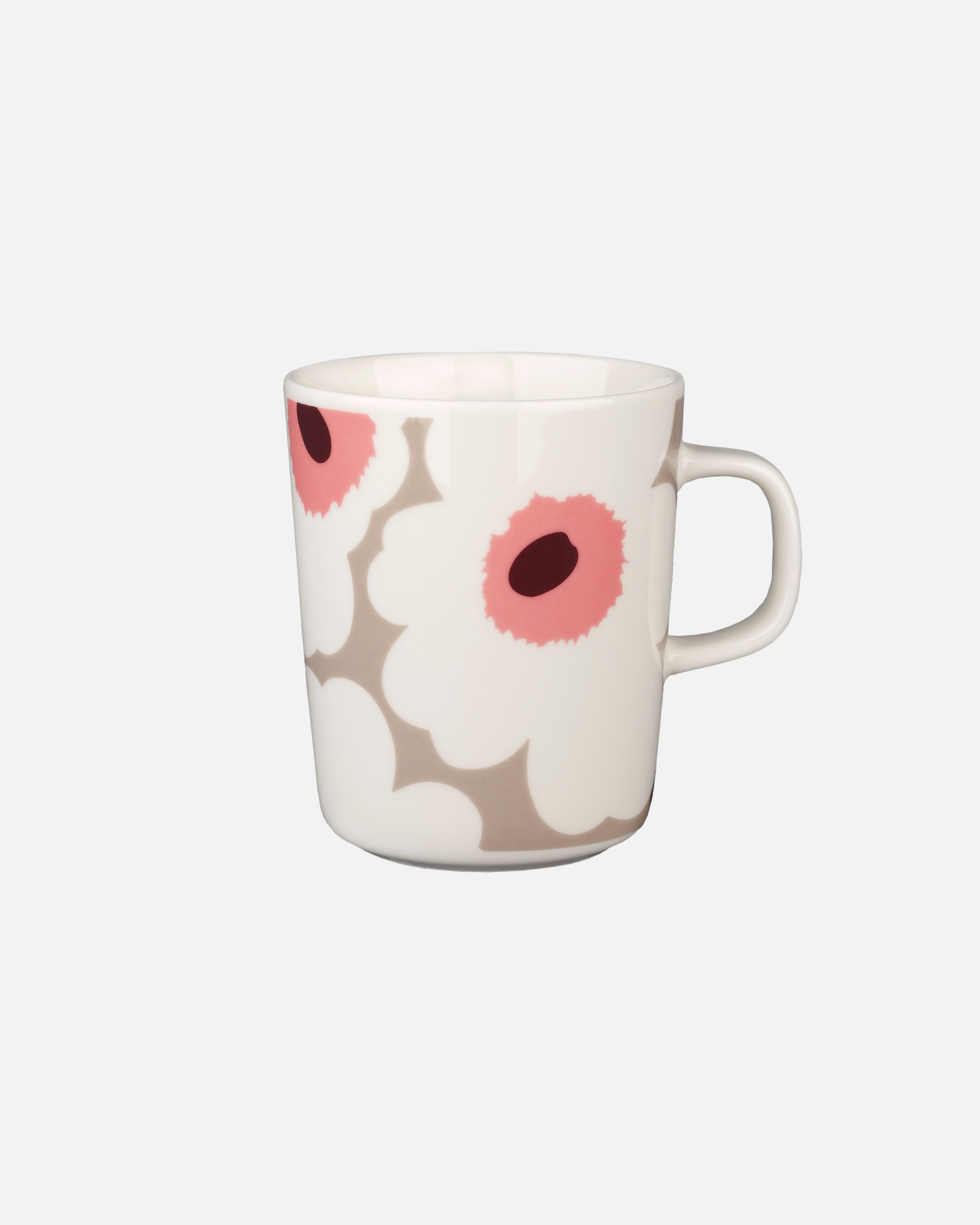 Oiva / Unikko, Mug, white,clay,rose,