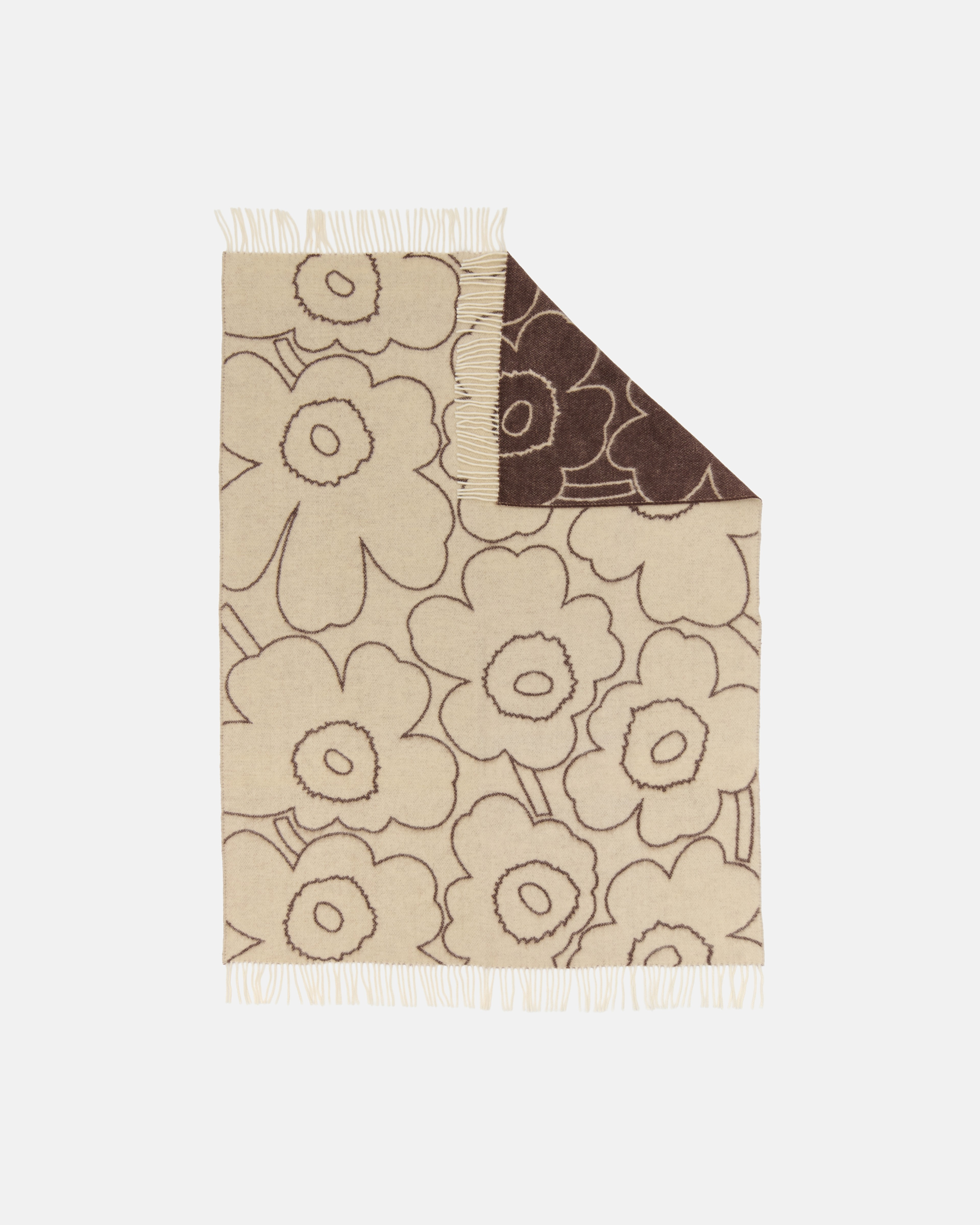 Piirto Unikko RWS, Throw, off white, mole,
