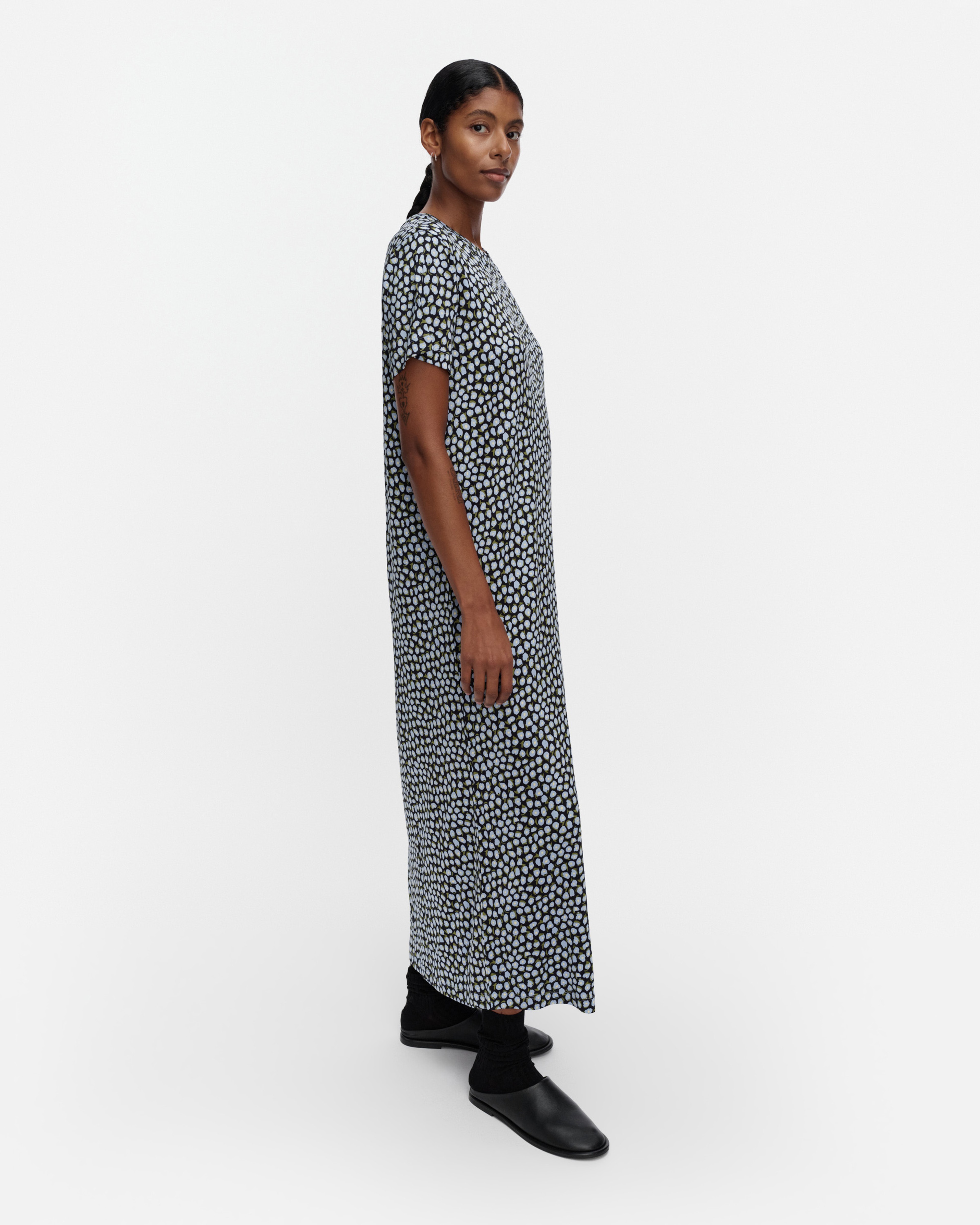 Spiraali Pikku Vikuri, Dress, light blue, dark blue, green,