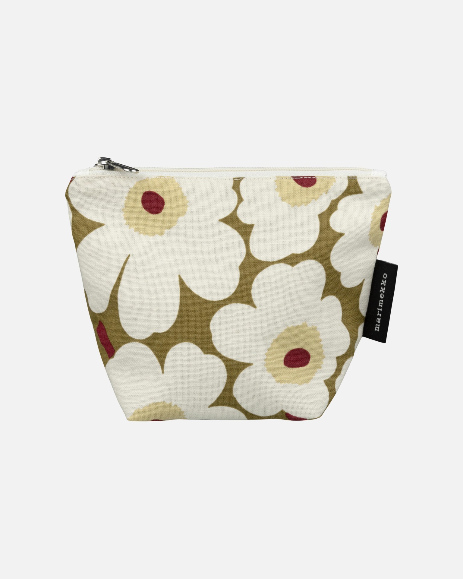 Mini Unikko Kait, Cosmetic bag, green umber, cream,