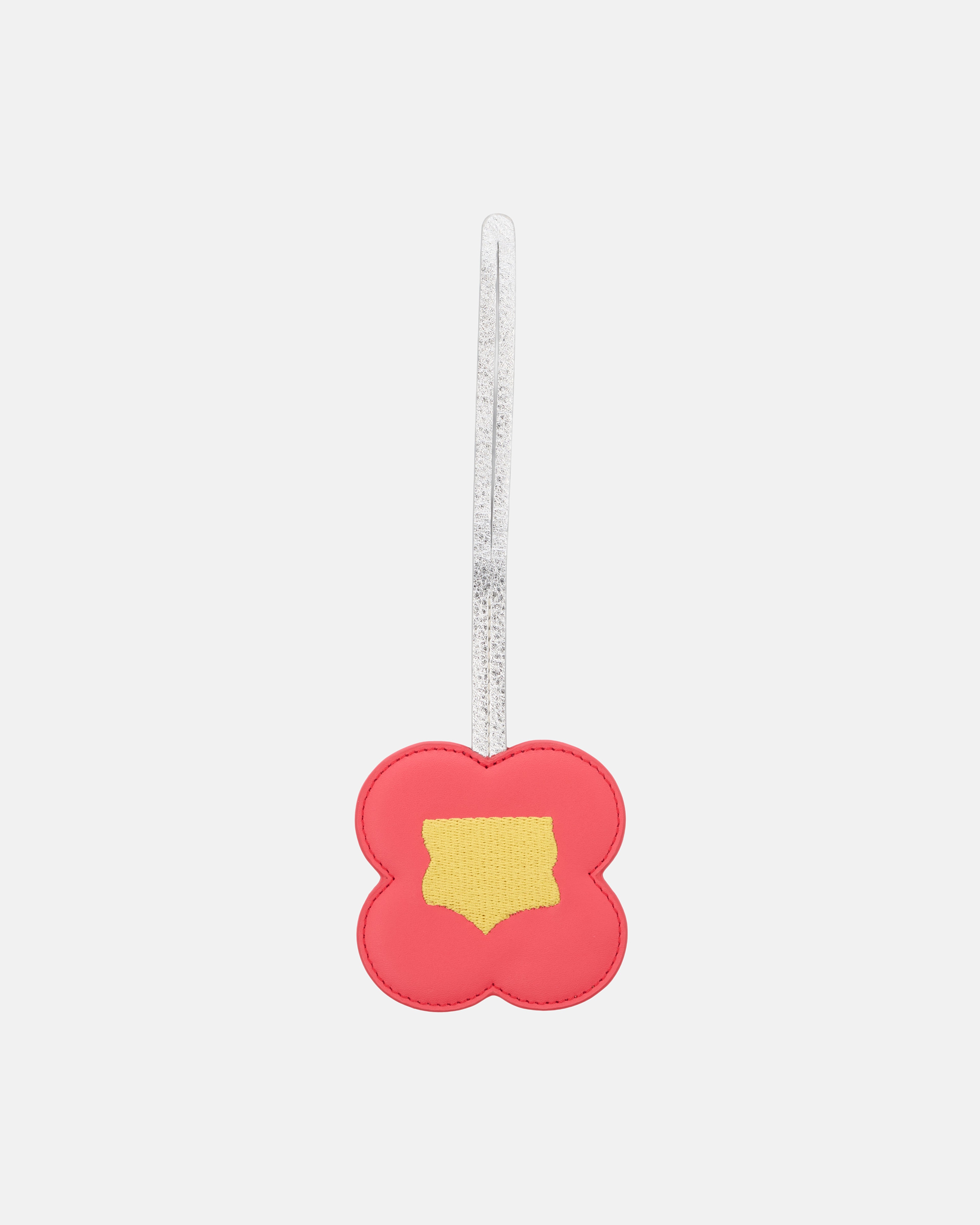 Charm Utakka, Bag charm, red, yellow, silver,