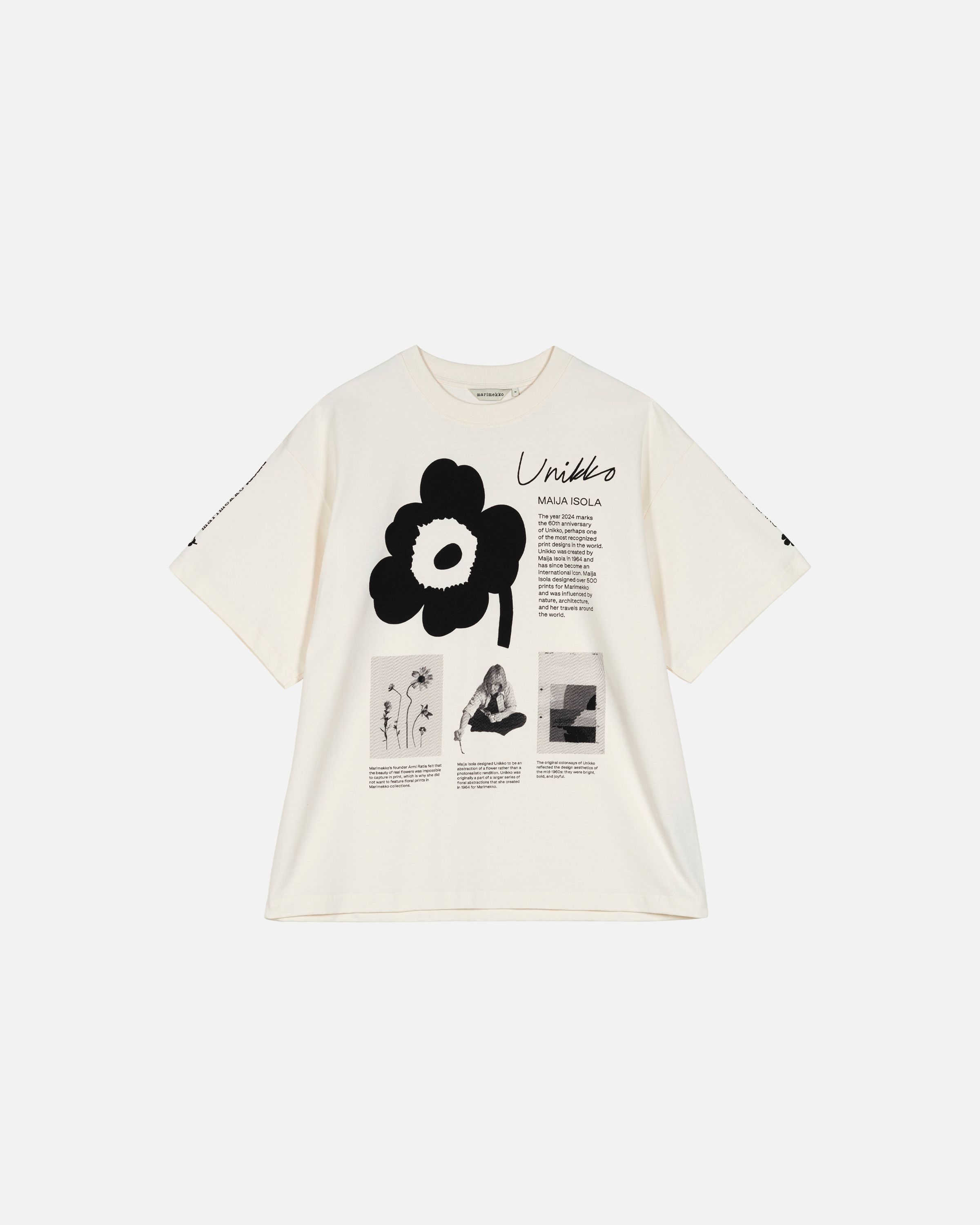 【marimekko】Veisto Unikko Placement Tシャツ Veisto Unikko Placement Kioski t-shirt | Marimekko