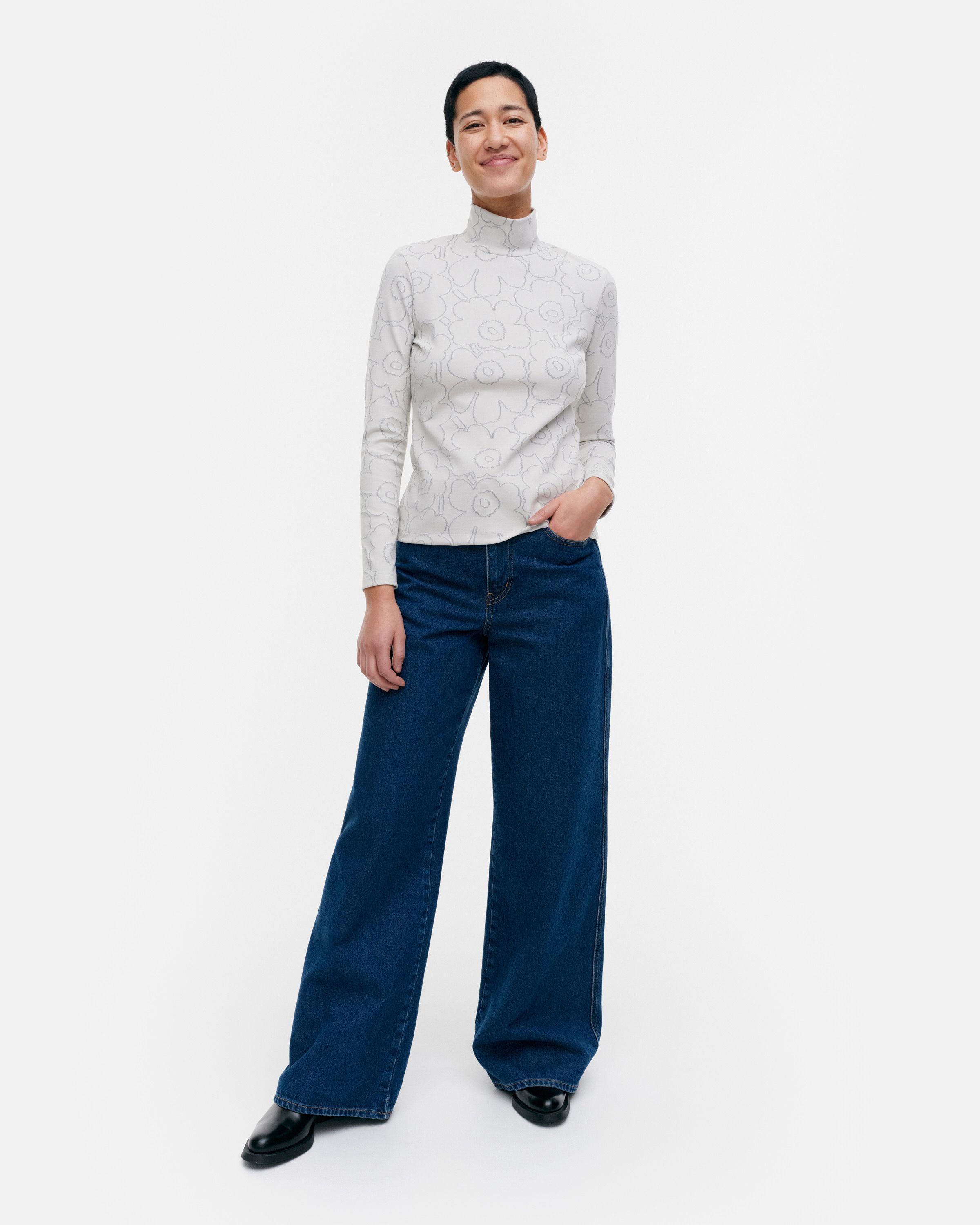 Taittuen Piirto Unikko Turtleneck shirt | Marimekko