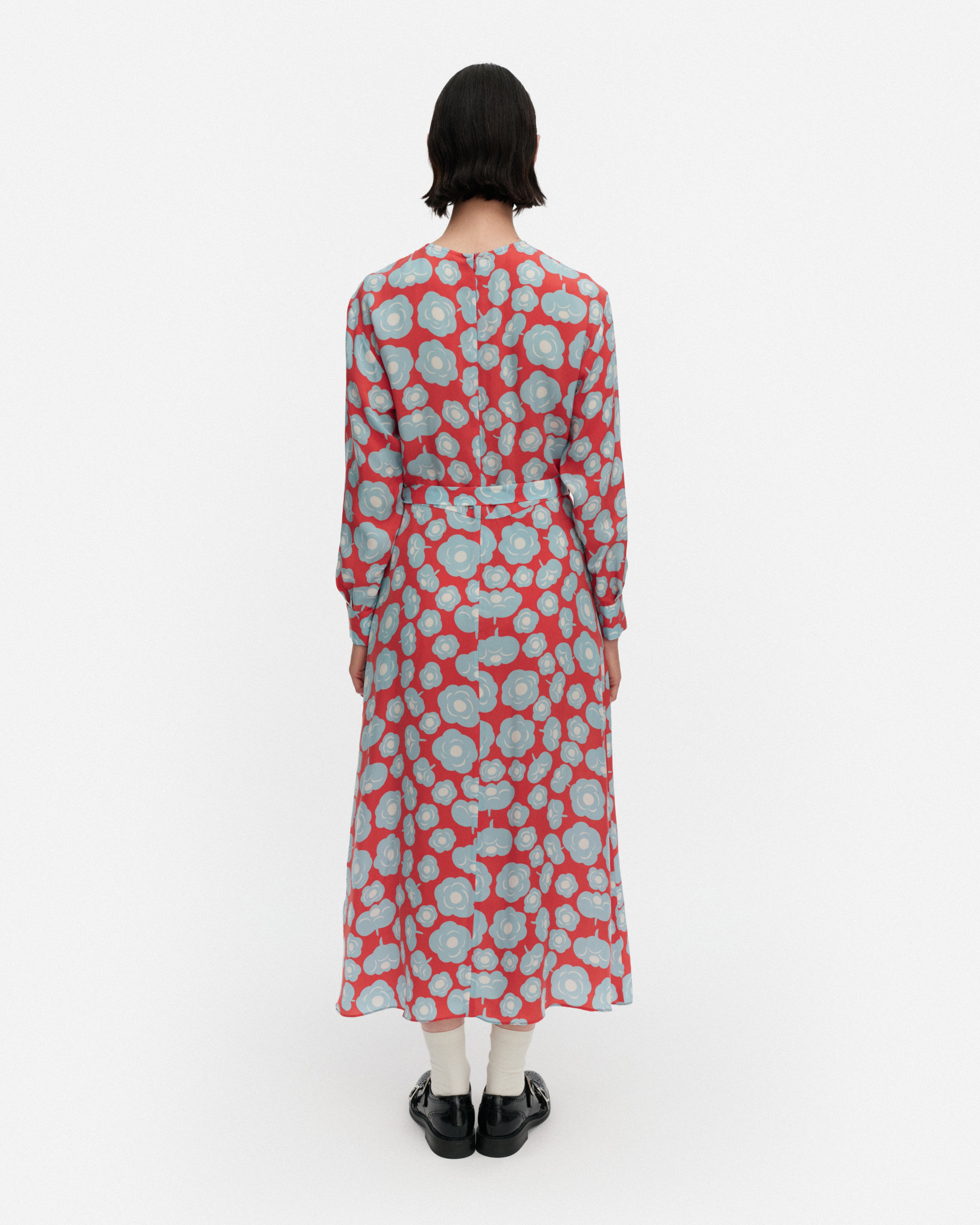 Combu Tumma, Dress, light blue, red, off-white,