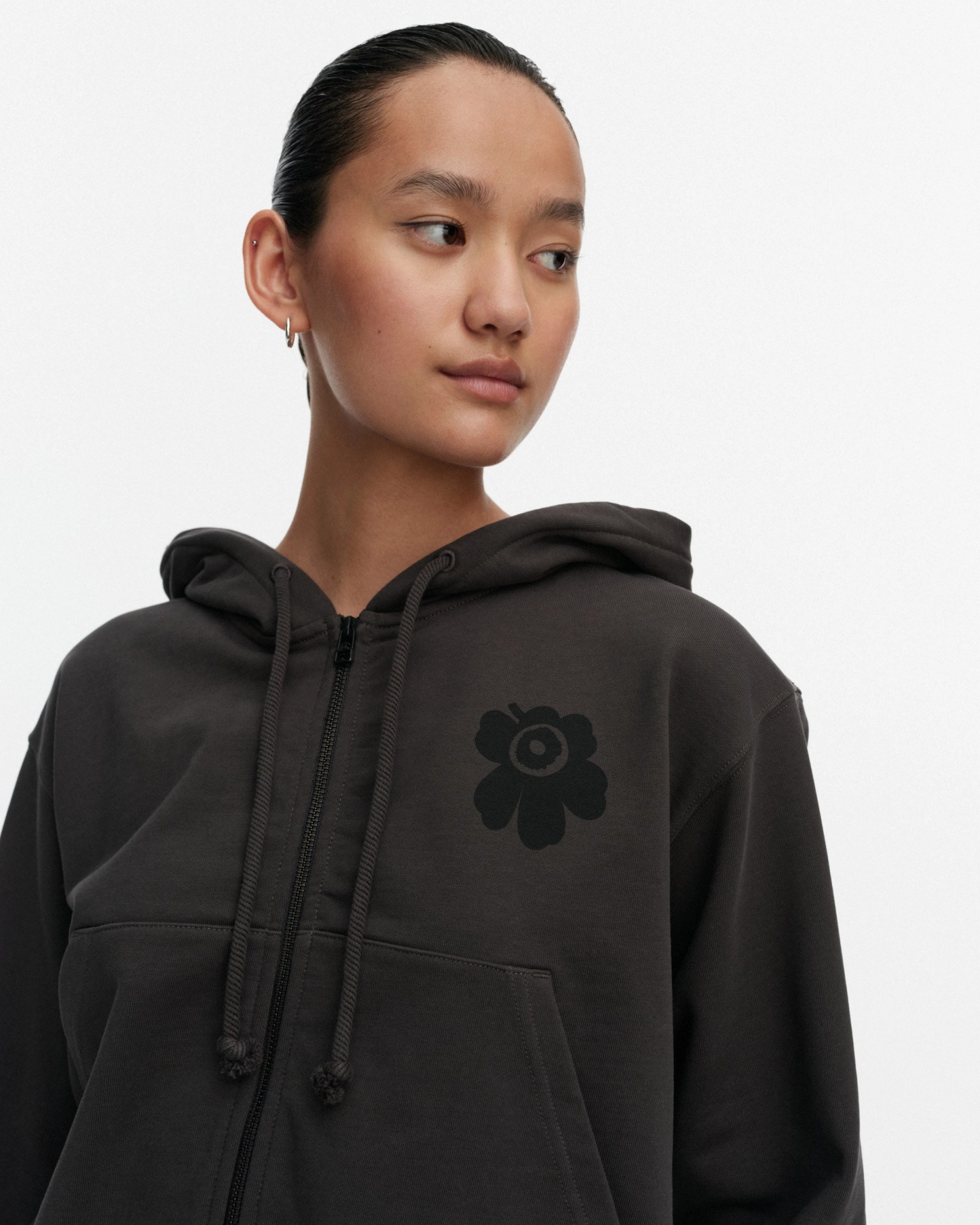 Joggi Unikko Placement, Kioski hoodie, dark grey, black,