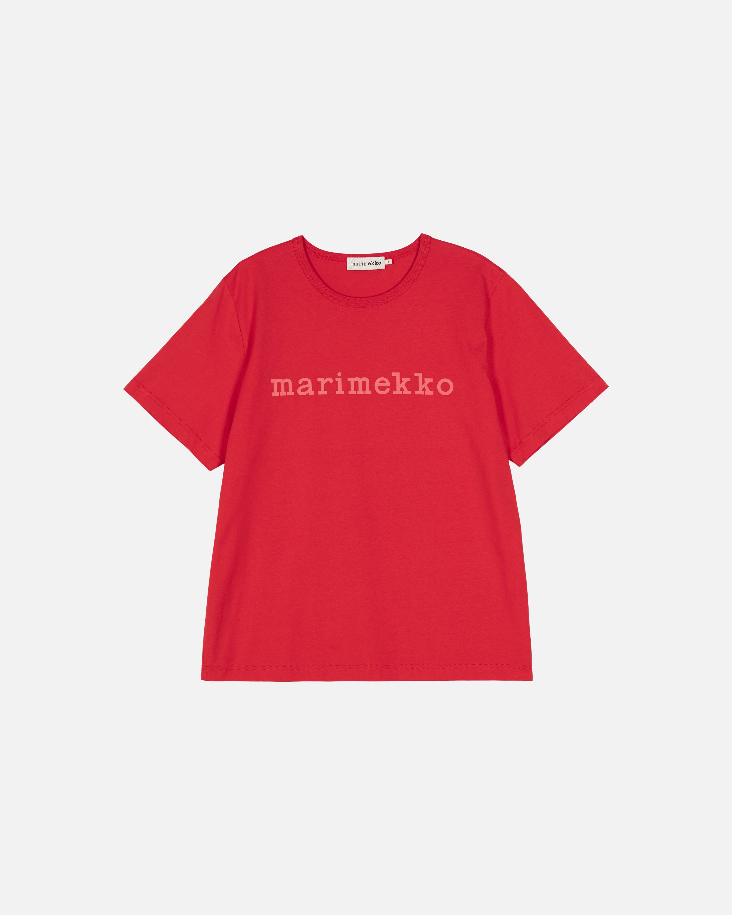 Marimekko TシャツS kioski LOGO LYHYTHIHA Erna Logo Placement Kioski t-shirt | Marimekko