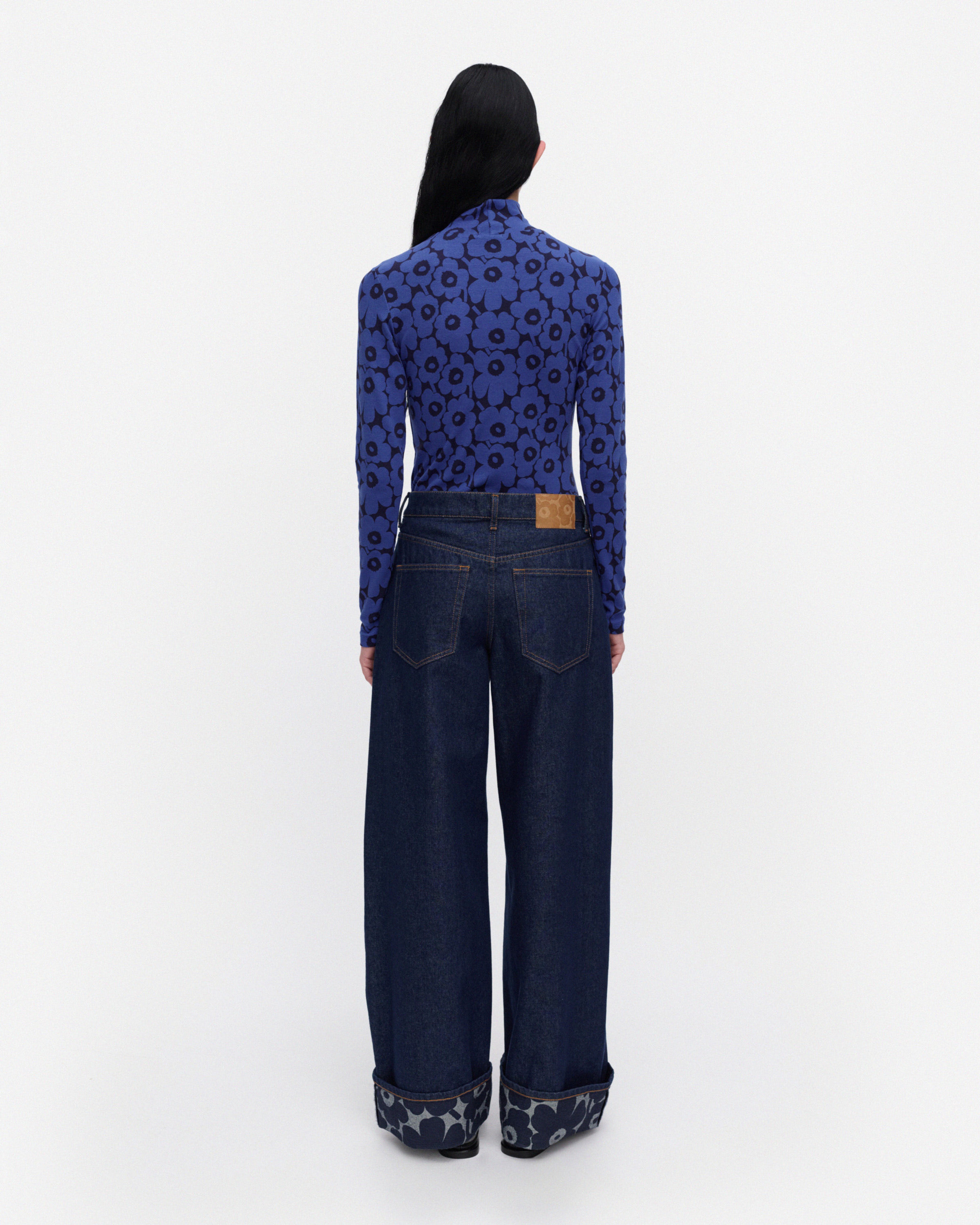 Jäkälä Unikko, Turtleneck shirt, blue, dark blue,