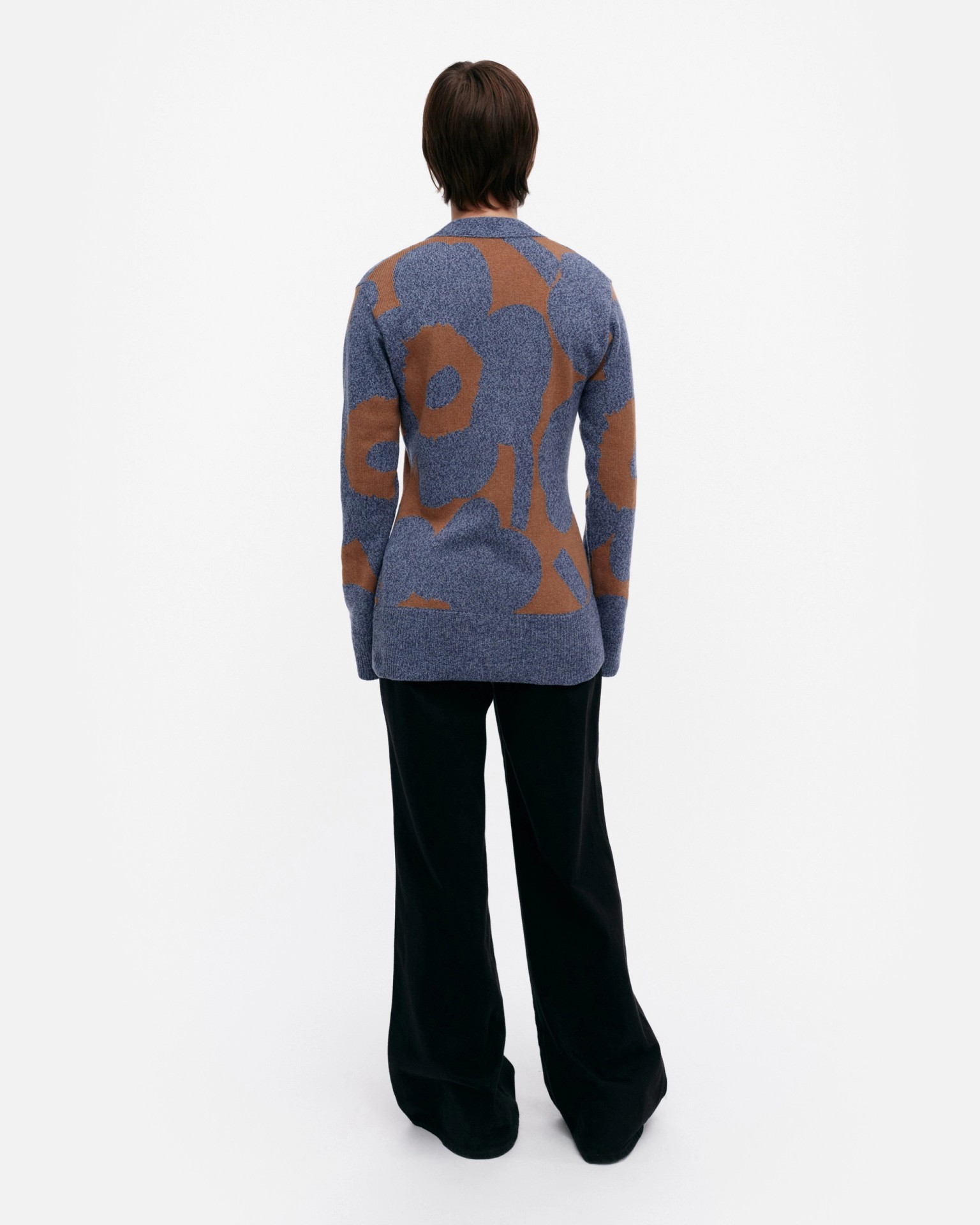 Kumma Unikko, Knitted cardigan, blue, brown,