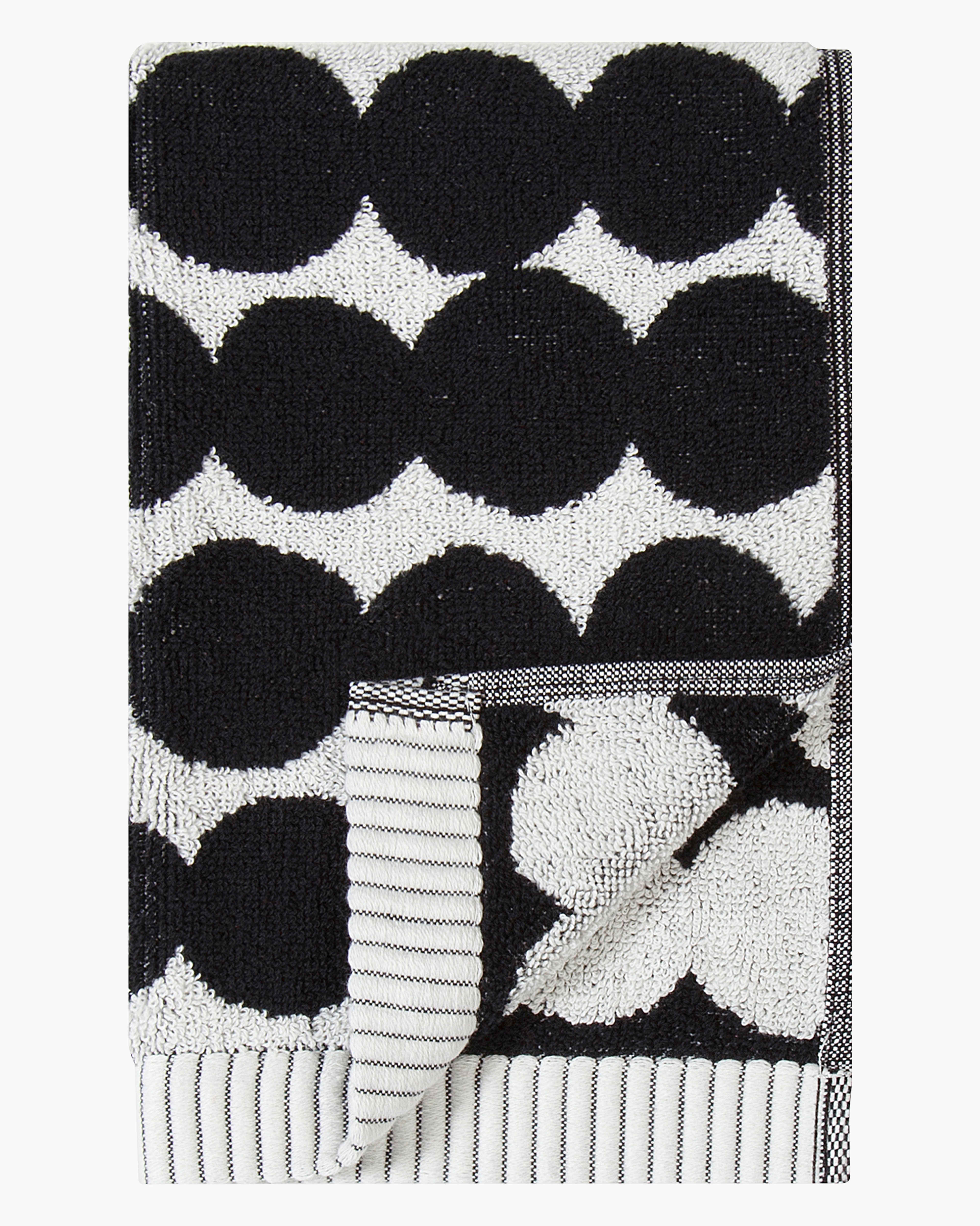 Räsymatto, Guest towel, white,black,