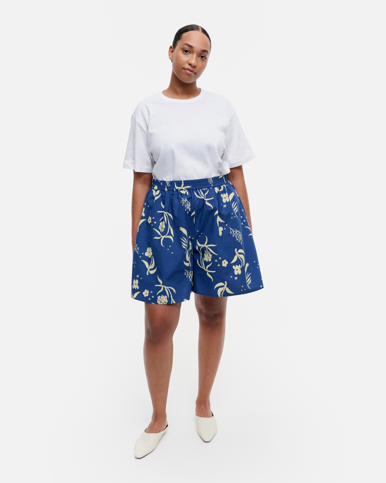 Guassi Herbaario Cotton poplin shorts