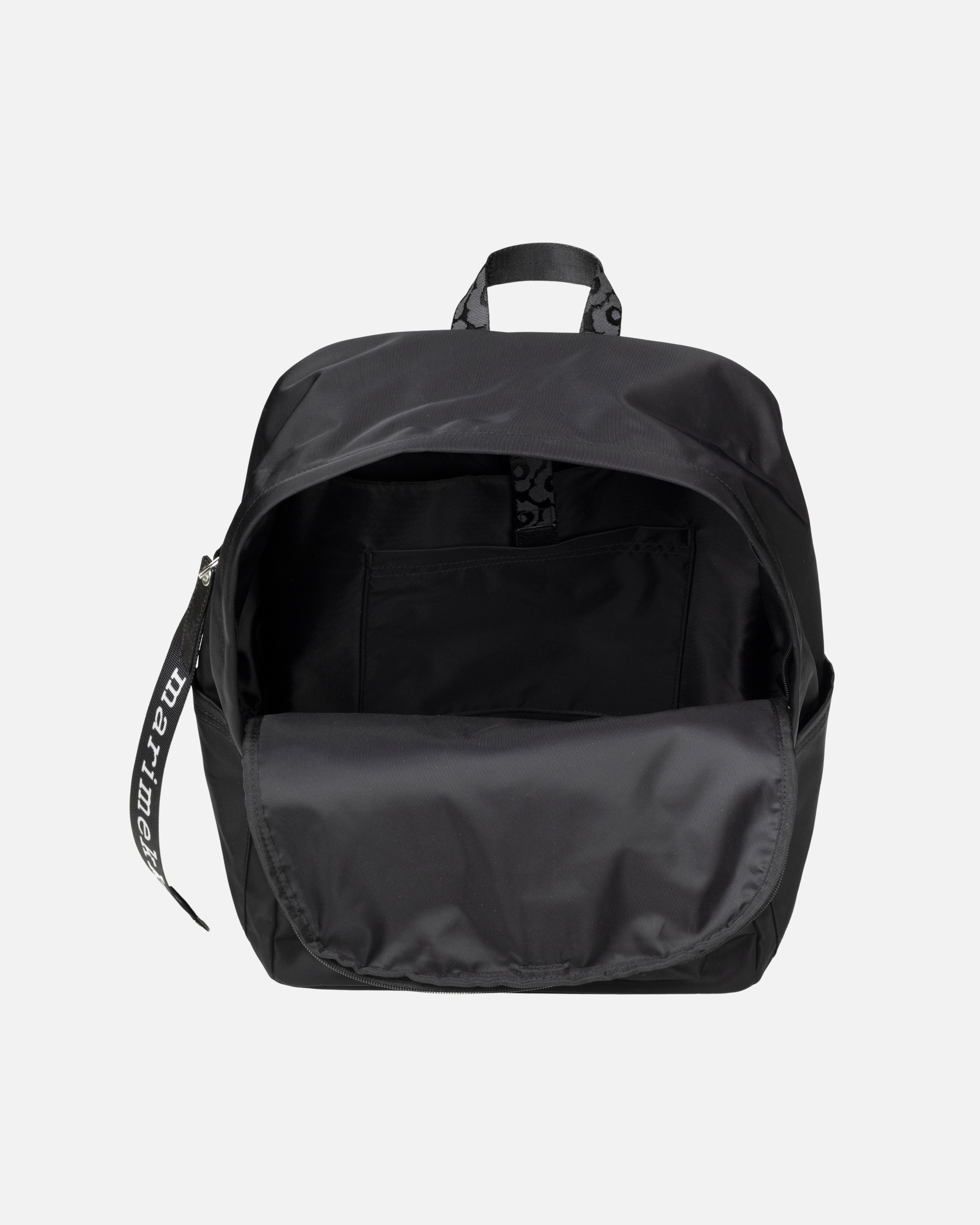 Zip Top Backpack Solid, black,