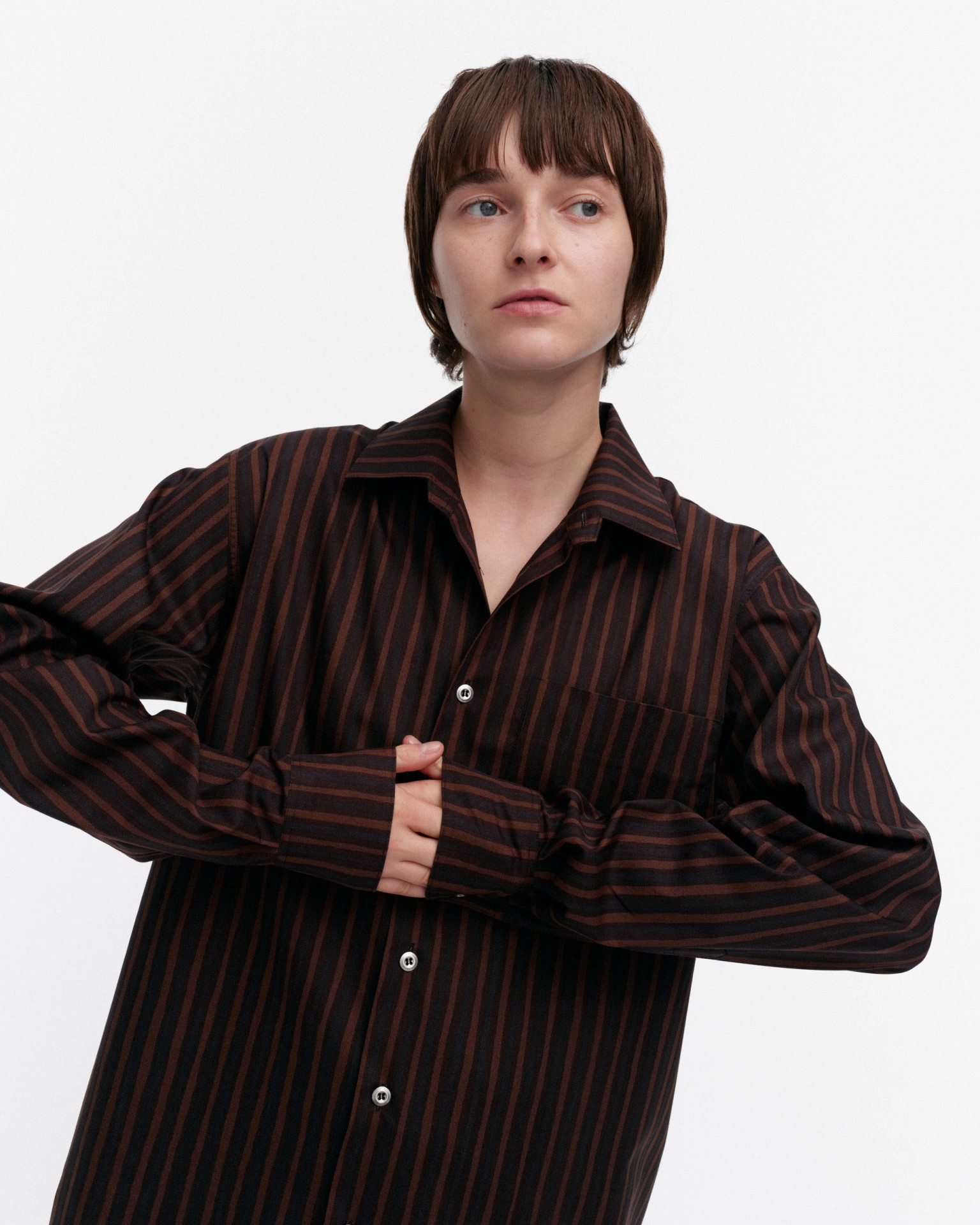 Jokapoika, Kioski cotton shirt, black, brown,